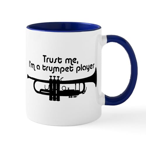 White/Navy Inside - Trumpet Player Mug