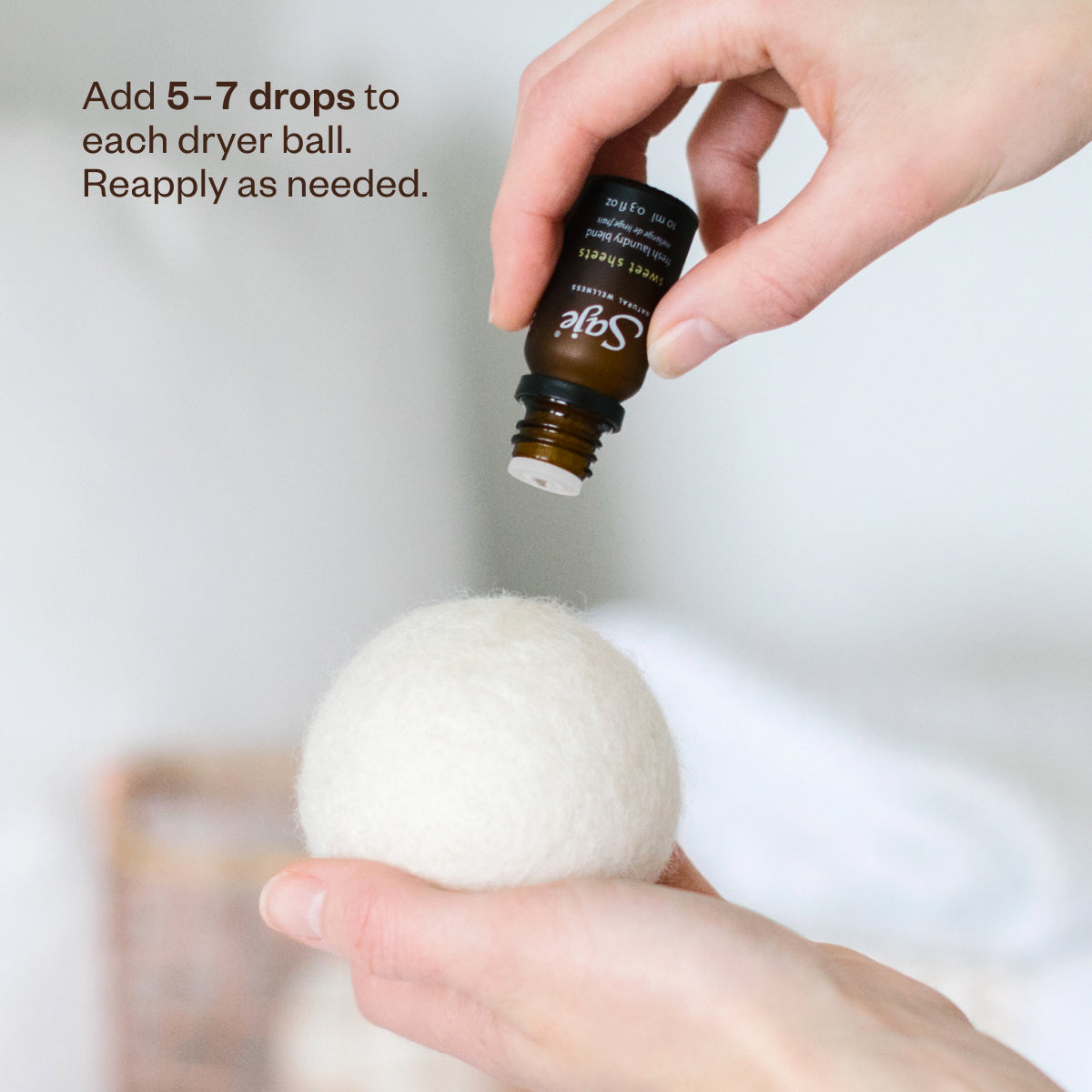 Natural Wool Dryer Balls Set - 6 Pack Eco-Friendly Fabric Softener for Laundry - Reduce Static & Wrinkles - Perfect for Clothes, Towels & Bedding - Hypoallergenic & Chemical-Free