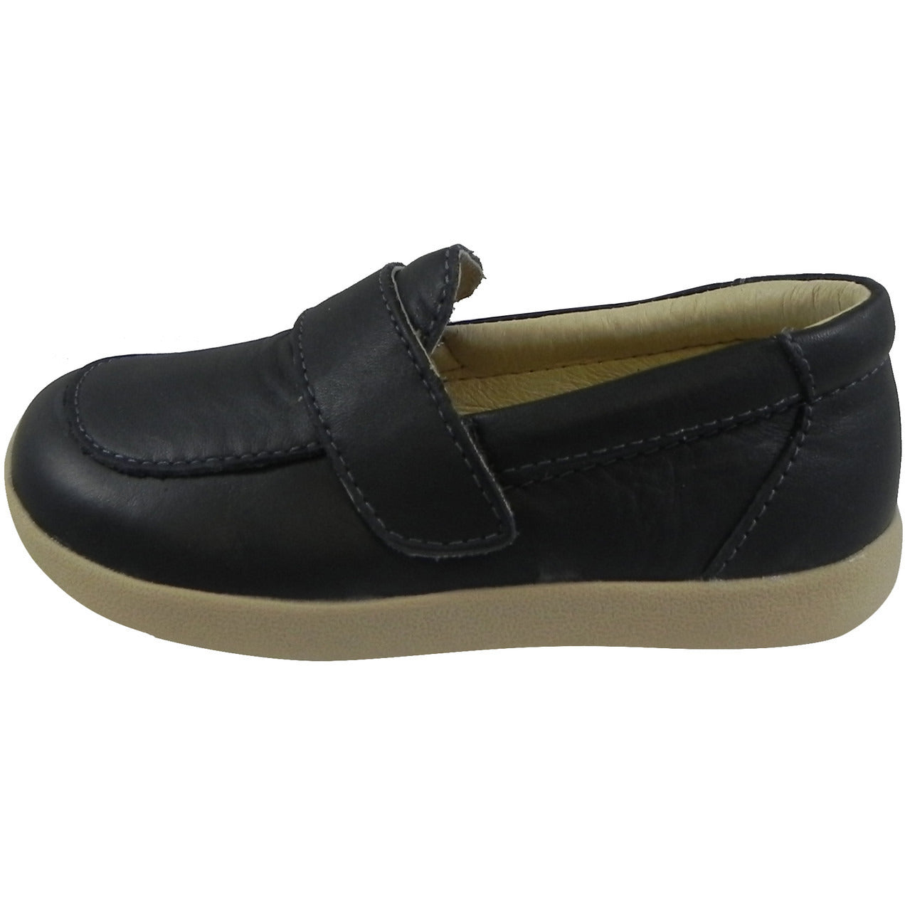 Old Soles Boys & Girls 346 Navy Leather Slip-On Loafers - Comfortable School Shoes for Kids, Business Casual & Formal Occasions