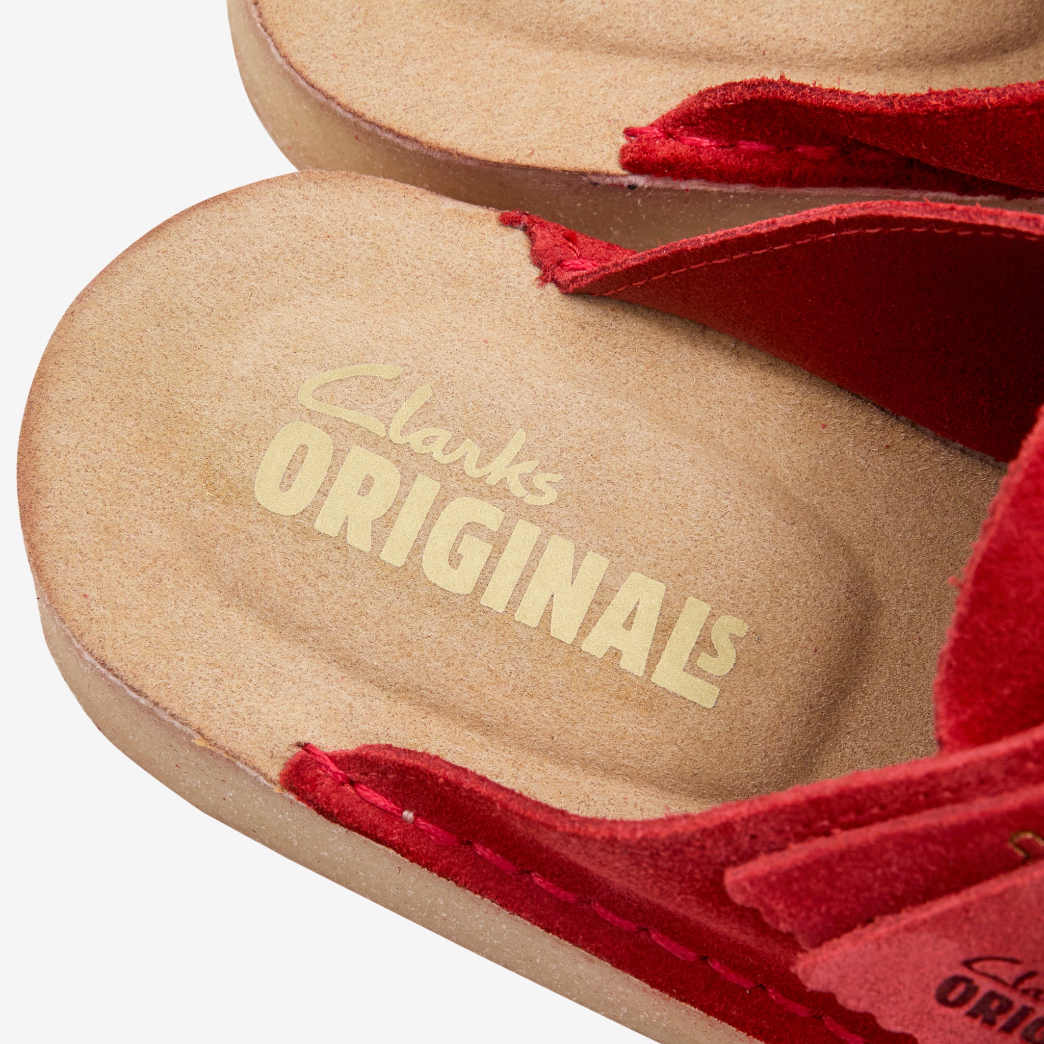 Women's Red Suede Desert Nomad Mule Sandals - Comfortable Bohemian Style Shoes for Summer Outfits & Beach Vacations