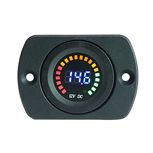WYFDP 12V Car Battery Tester - Lead Acid & Lithium Battery Capacity Meter with LED Display & Voltmeter - Perfect for Automotive, Marine, RV, and Solar Power Systems