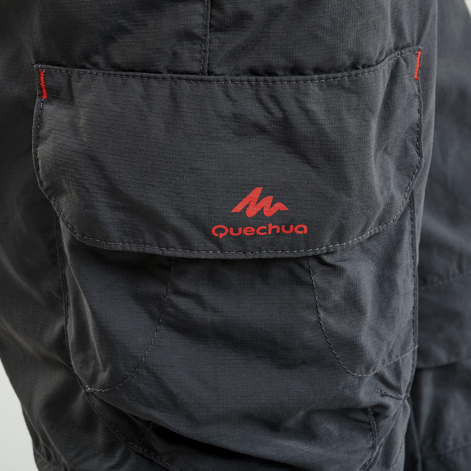 Quechua MH500 Convertible Hiking Pants for Kids - Adjustable & Water-Resistant Outdoor Pants for Boys & Girls Ages 7-15 - Perfect for Camping, Hiking & Outdoor Adventures