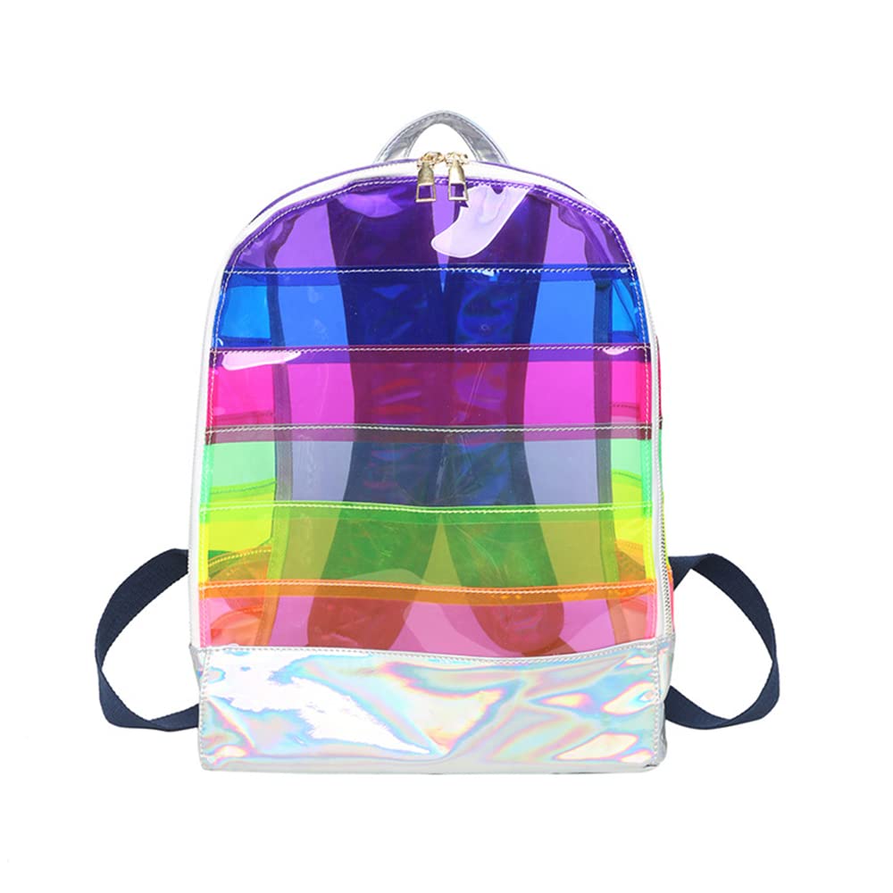 Jascaela Clear PVC Backpack for Women - Waterproof & Fashionable for Work, Travel, Sports