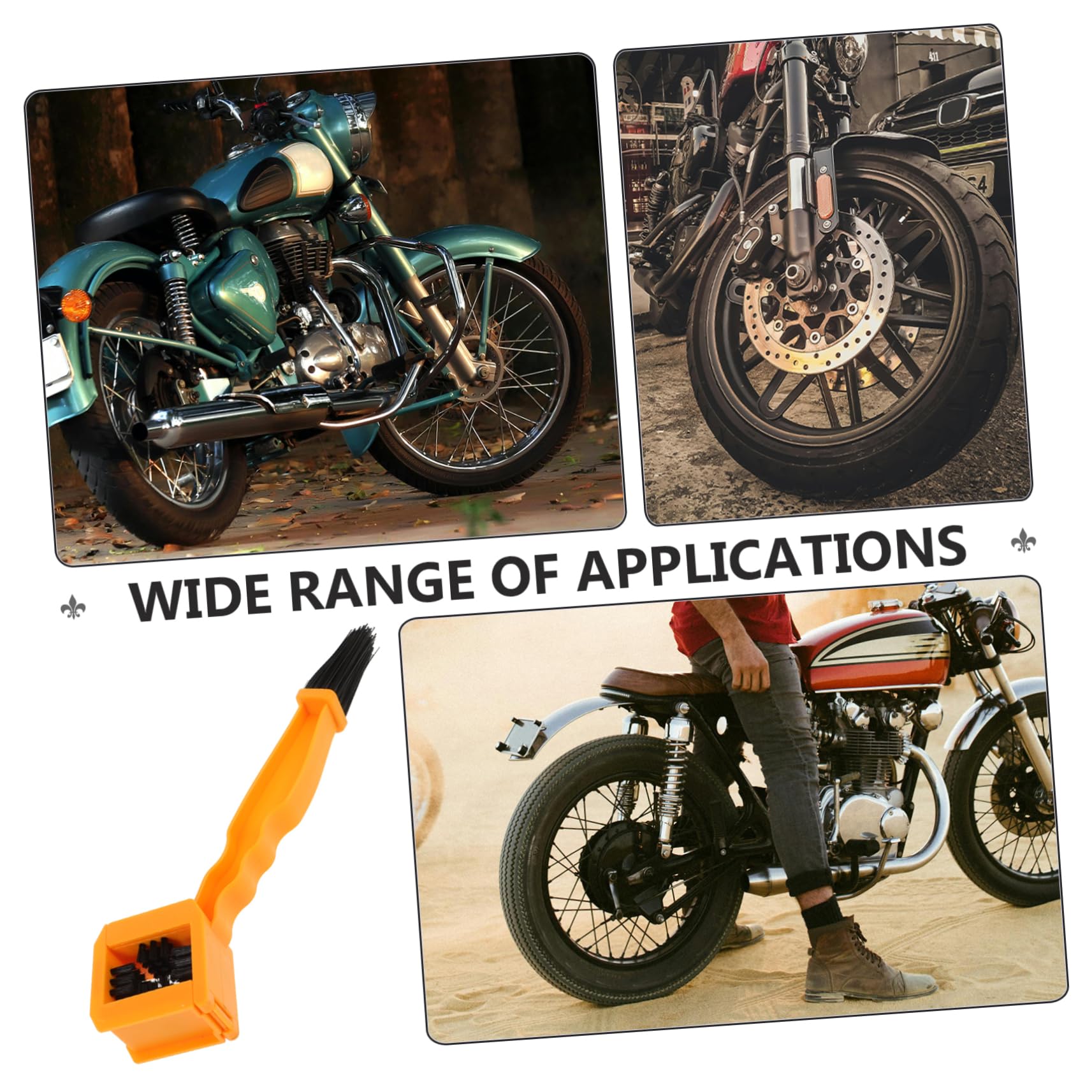 Bike Chain Cleaner Brush Set - Durable Motorcycle Chain Cleaning Tool with Toothbrush Design - Perfect for Bicycle & Motorcycle Maintenance, DIY Repair, and Outdoor Riding Gear Care