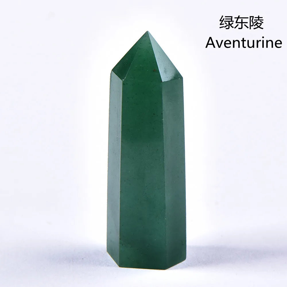 Natural Green Moss Agate Crystal Point - 60-70mm Transparent Quartz Stone for Home Decor, Feng Shui, Jewelry Making & Healing Meditation (1PC)