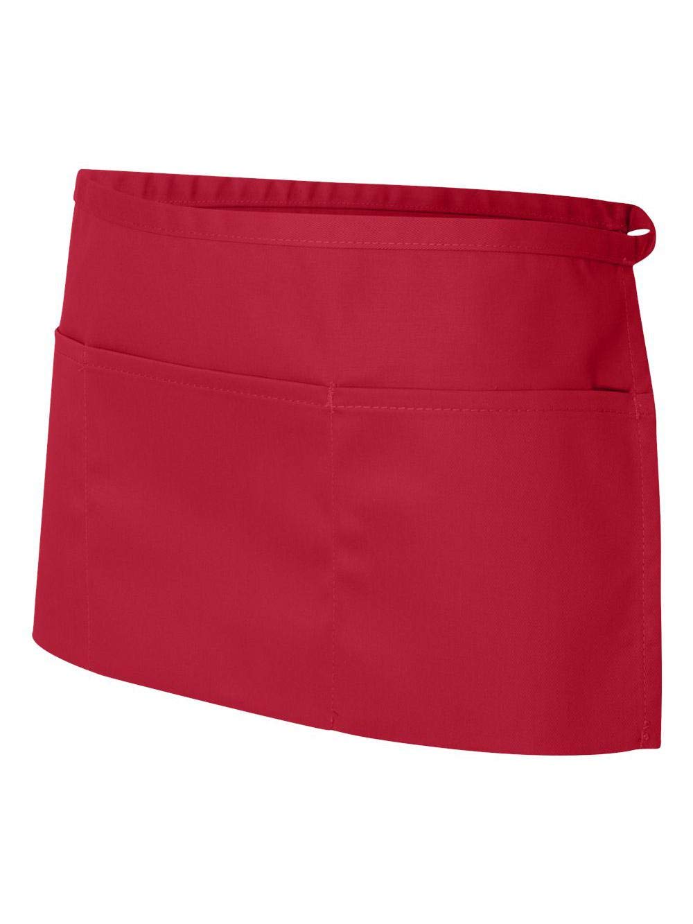 **Premium Waist Apron for Cooking, Serving & Cleaning - Adjustable One Size Fits All - Vibrant Red - Ideal for Chefs, Waiters & Home Use**