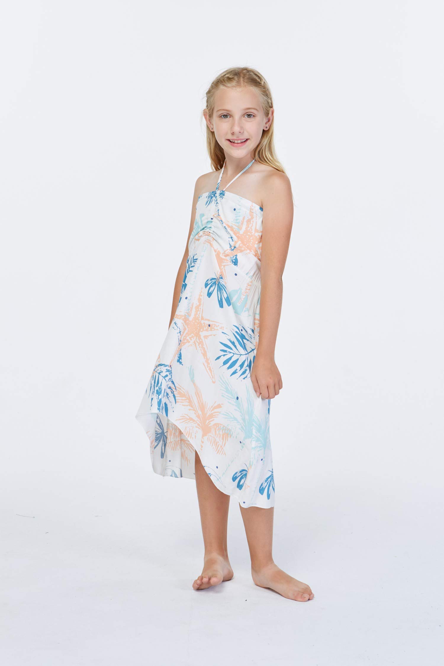 Women's Floral Hawaiian Halter Dress - Tropical Beach Vacation Sundress for Summer, Pool Party, and Island Getaway