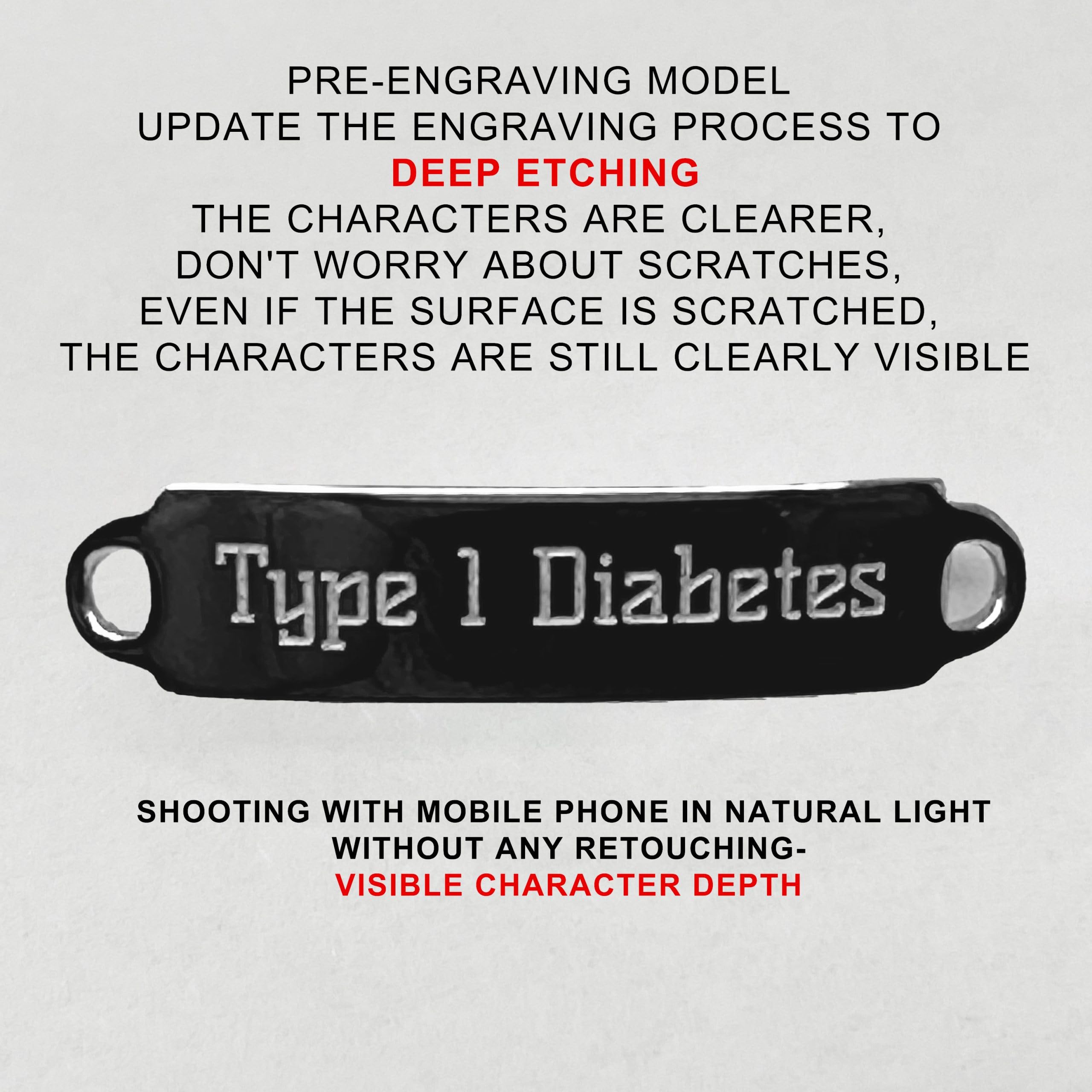 LinnaLove Engravable Medical Alert Bracelet for Women - Shining Cutting Chain Design - Ideal for Emergency ID, Diabetes & Allergy Warnings (Perfect for Daily Wear & Outdoor Activities)