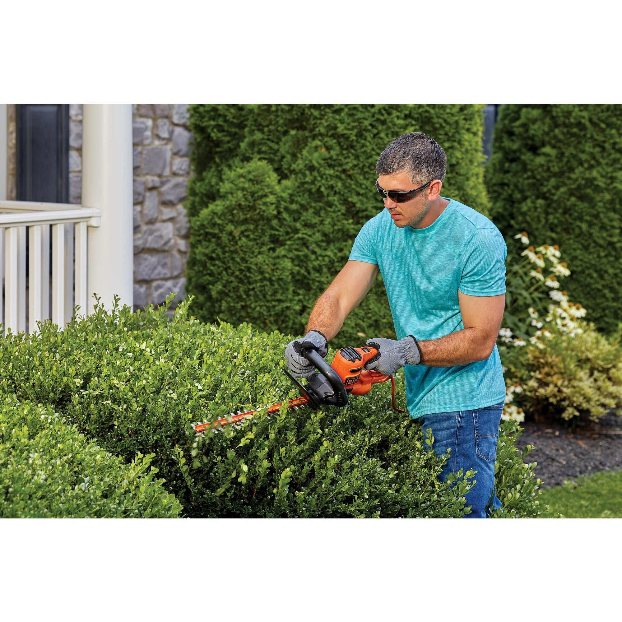 16 Inch Electric Hedge Trimmer - Cordless & Lightweight for Easy Garden Shaping - Perfect for Landscaping, Lawn Care, and Home Gardening