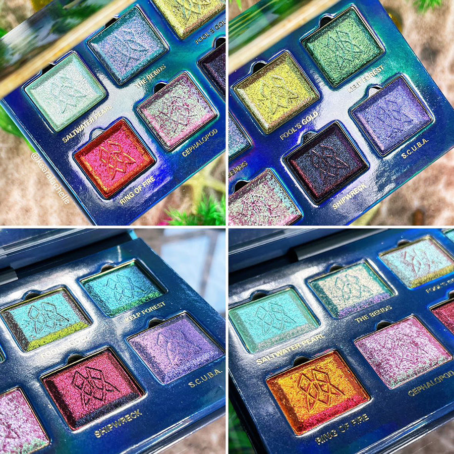 Deep Sea Treasures Eyeshadow Palette - 12 Vibrant Shades for Stunning Makeup Looks | Perfect for Party, Halloween & Cosplay