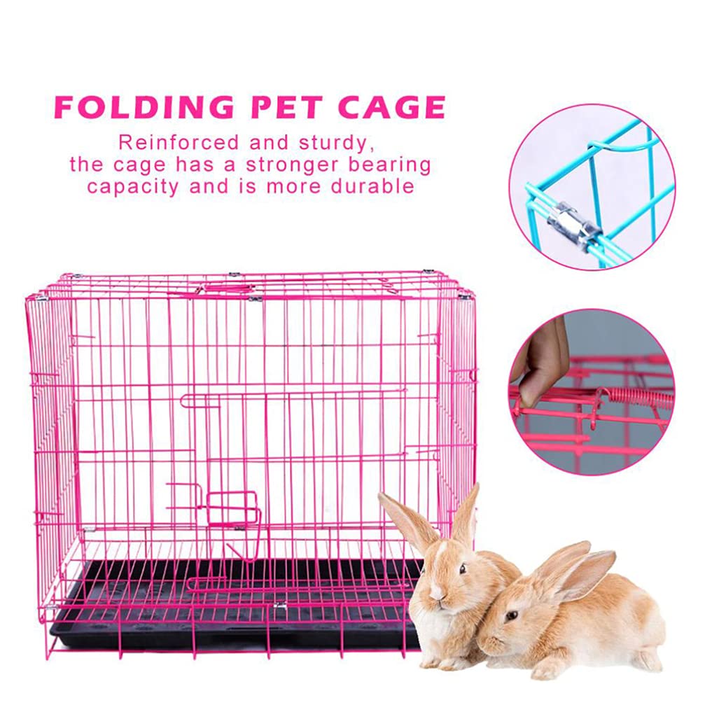 Small Dog Crate - Foldable Travel Pet Crate with Removable Toilet Tray | Portable Puppy Kennel for Small Dogs & Rabbits | Perfect for Home, Car Travel & Outdoor Use