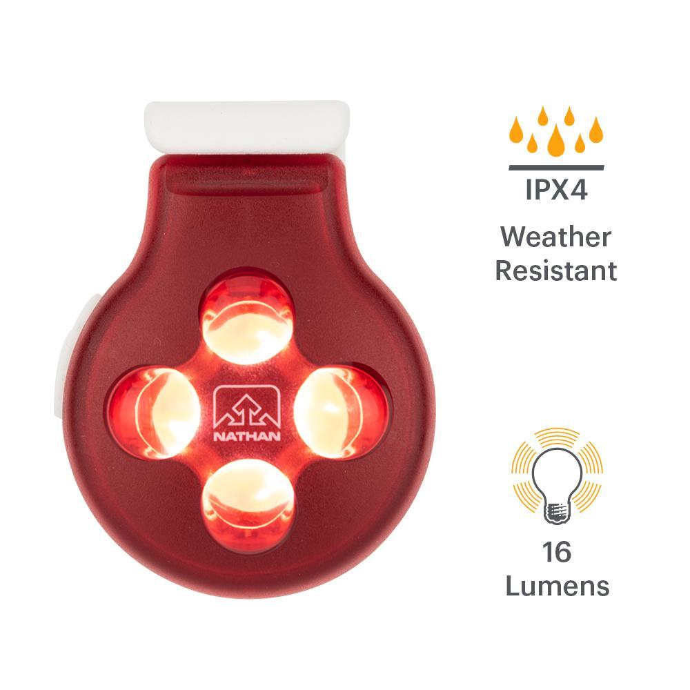 Nathan Hyperbrite Orb Strobe Light - High Visibility Safety Beacon for Running, Cycling & Emergency Use - USB Rechargeable LED Strobe Light for Night Activities & Outdoor Adventures