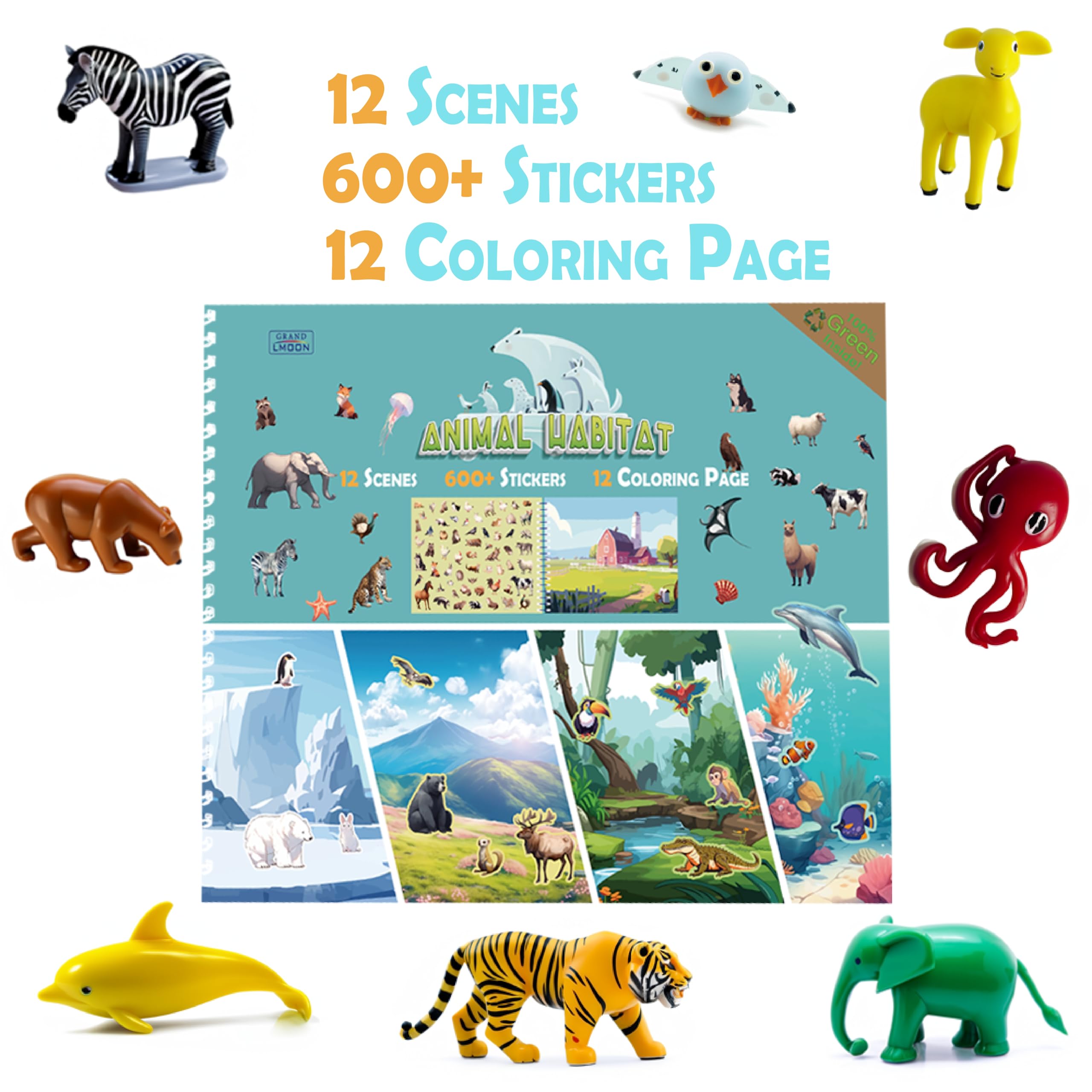 600+ Animal Habitat Stickers for Kids | Creative Learning Activities for Travel & Home
