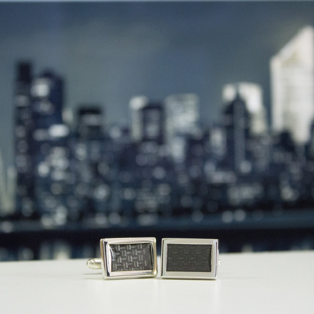 Premium Carbon Fiber Cufflinks for Men - Elegant Dress Shirt Accessories for Weddings, Business & Formal Events