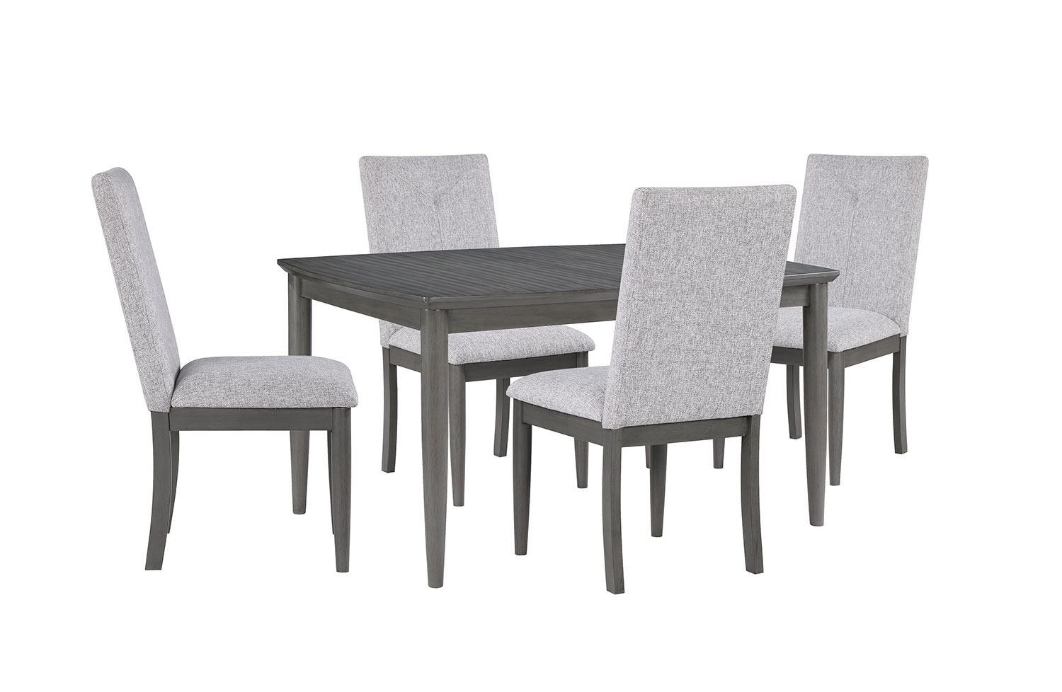 Ayana 5-Piece Extendable Dining Table Set - Modern Grey Kitchen Furniture for Small Spaces | Perfect for Apartments, Breakfast Nooks & Compact Dining Areas