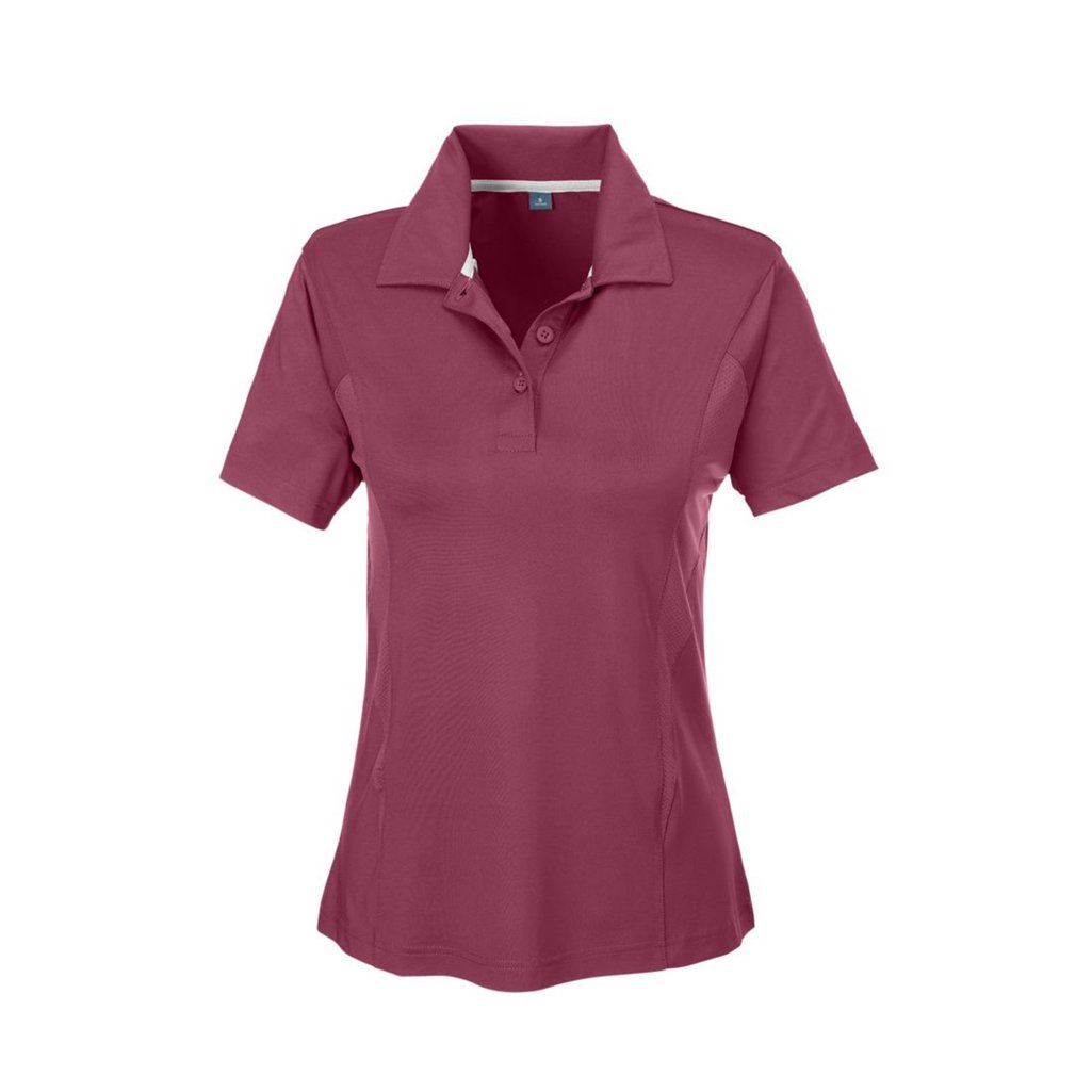 Ash City Apparel Team 365 Ladies Charger Performance Polo Shirt - Moisture Wicking, Breathable, UV Protection (Medium, Sport Maroon) - Perfect for Golf, Tennis & Outdoor Activities
