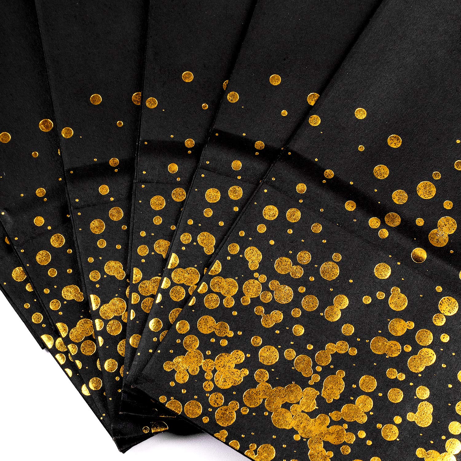 30 Pack Cooraby Gold & Black Polka Dot Kraft Paper Bags with Handles - Eco-Friendly Party Favor Bags for Weddings, Birthdays, Baby Showers & Gift Packaging