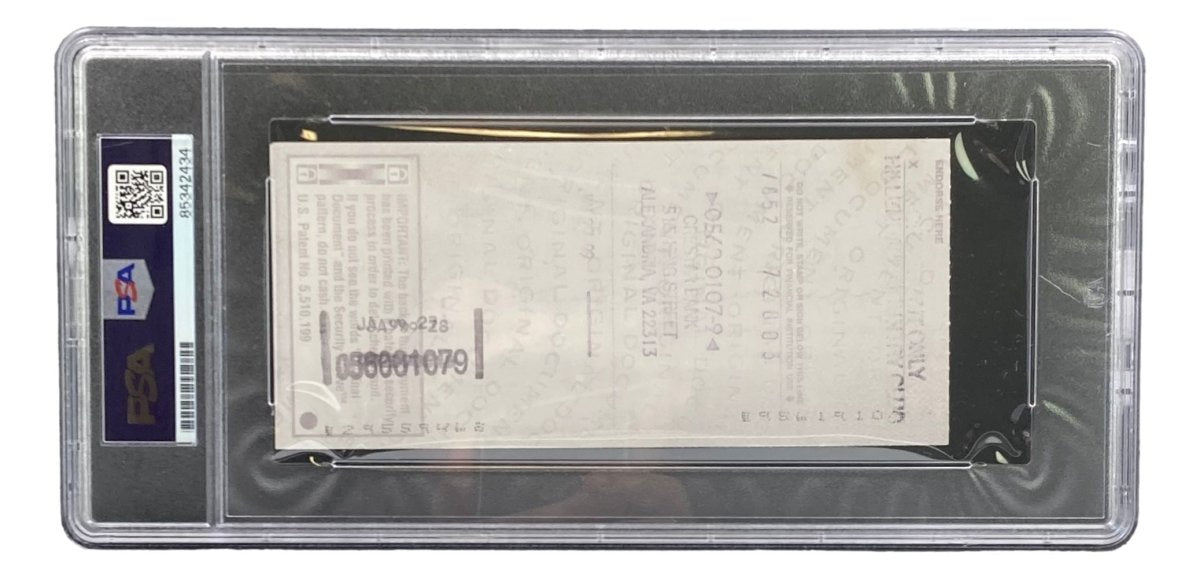 Johnny Unitas Baltimore Colts Autographed Signed Bank Check #5528 PSA Certified - Rare Football Memorabilia for Collectors & Sports Fans