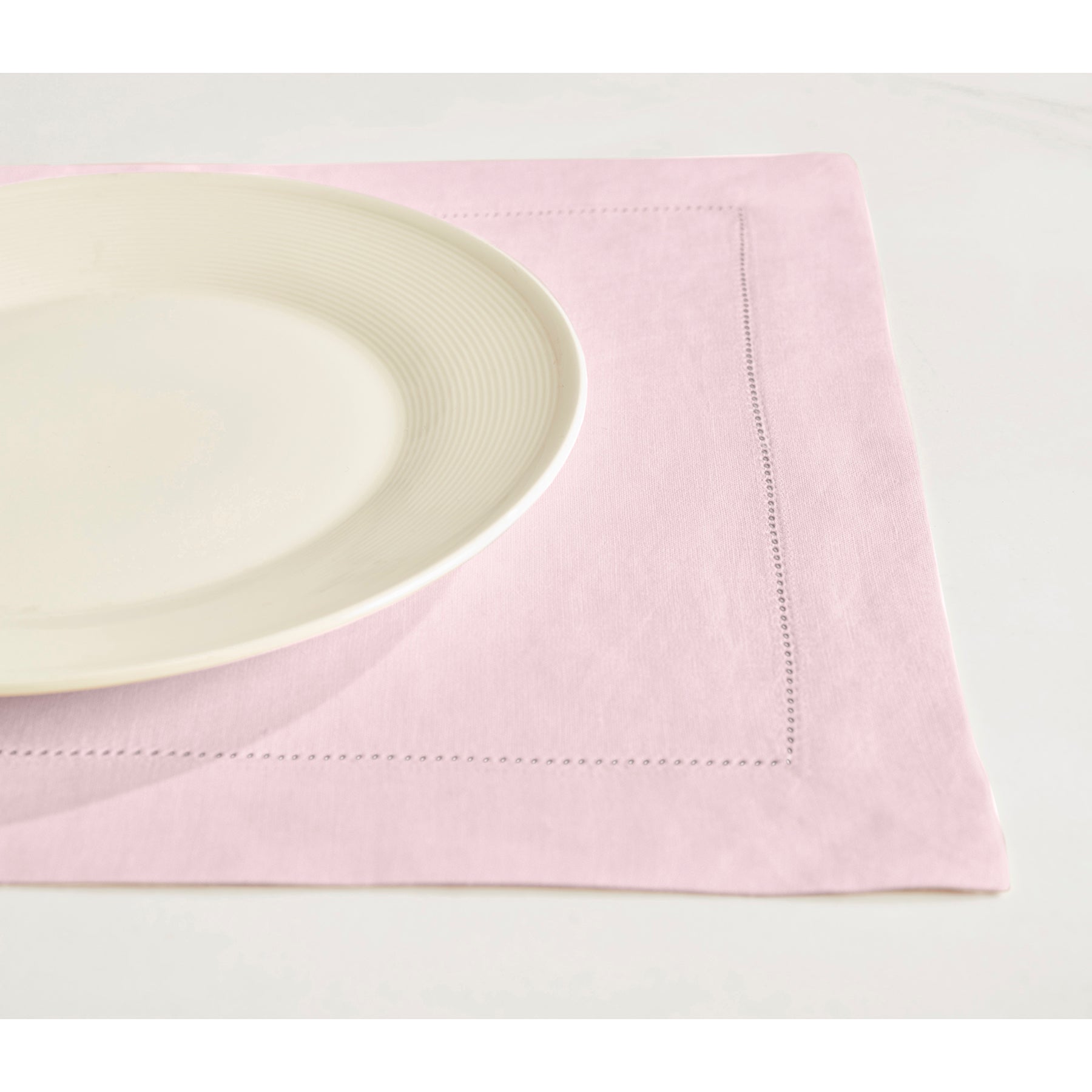 Sonoma Hemstitch Placemats Set of 4 - Premium Cotton Table Mats for Dining - Perfect for Dinner Parties, Holiday Meals & Home Decor