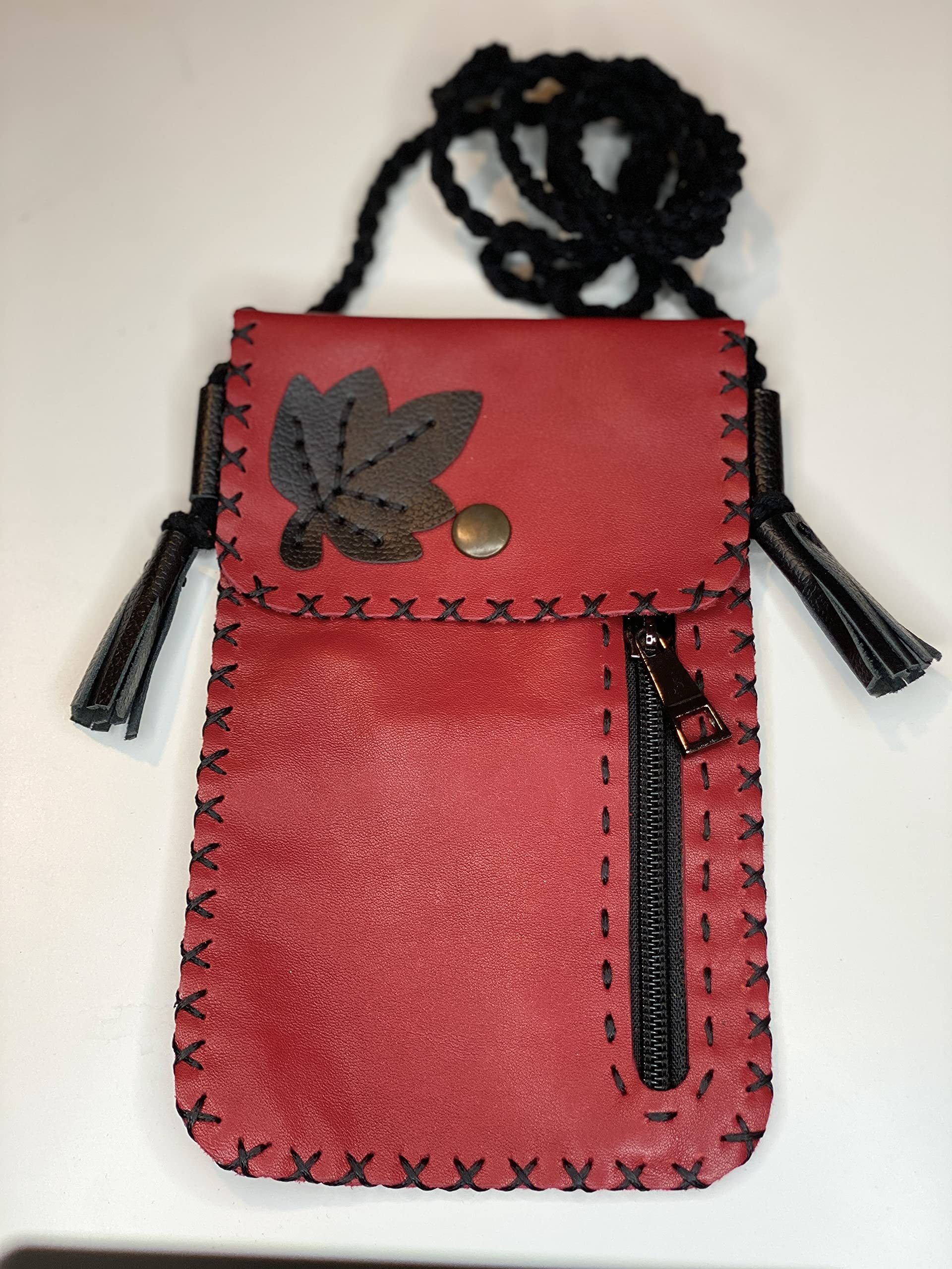Genuine Leather Women's Wallet - Handmade RFID Blocking Bifold Wallet for Women - Perfect Gift for Her (Red) - Ideal for Everyday Use, Travel & Business
