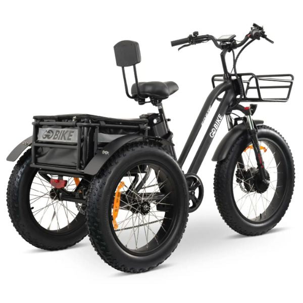 Go Bike FORTE Electric Tricycle for Adults - 750W Motor, 48V 15Ah Battery, 25MPH Speed - Perfect for Commuting, Grocery Shopping & Senior Mobility