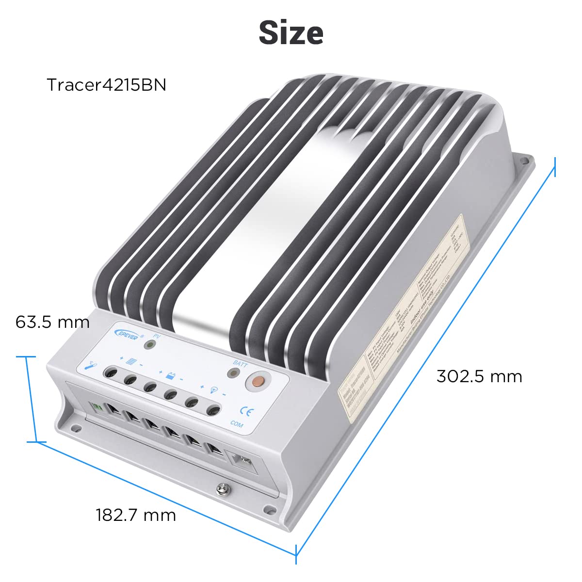 EPEVER 40A MPPT Solar Charge Controller 12V/24V Auto, Max 150V PV Input, Negative Ground Solar Regulator for RV, Boat, Off-Grid Systems - Tracer BN Series