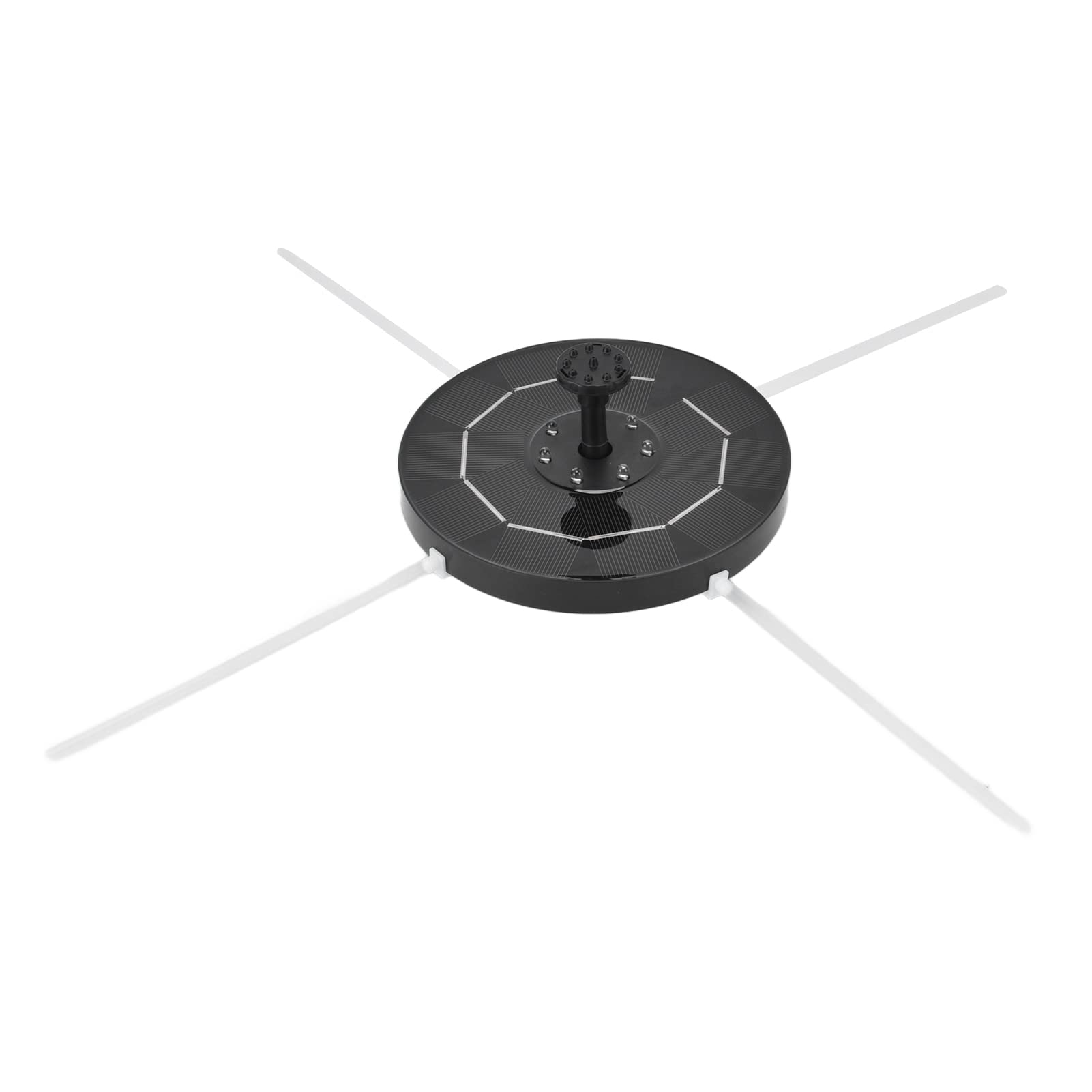 3.5W Solar Fountain Pump with LED Lights - Solar Powered Water Pump for Bird Bath, Pond, Garden - 6 Nozzles & Dry Burn Protection - Perfect for Outdoor Decor, Fish Tank, Pool & Water Features (Black Nozzle)