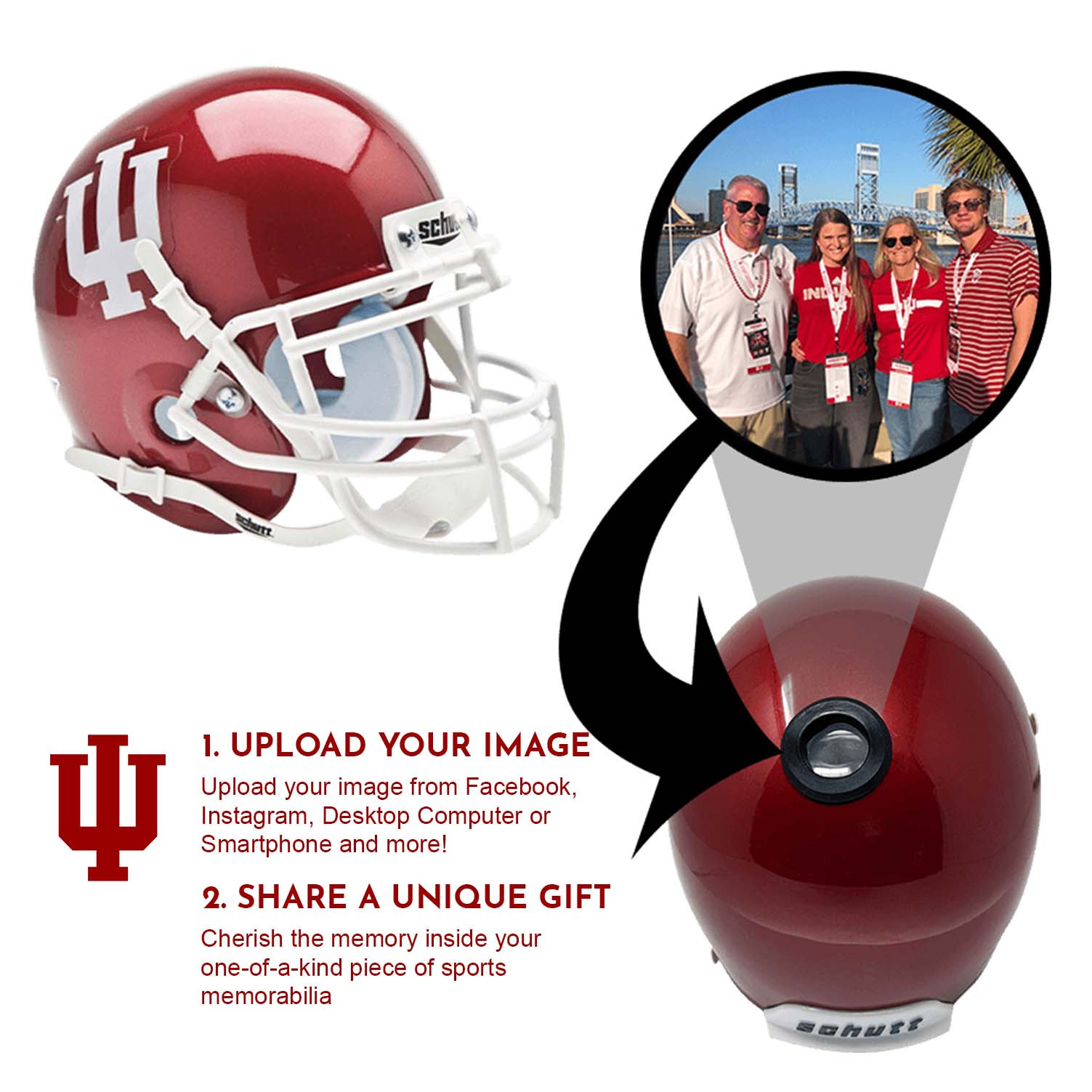 Indiana Hoosiers College Football Mini Helmet Collectible - Authentic NCAA Memorabilia for Fans & Collectors - Perfect for Game Room Decor, Sports Gifts, and Tailgating Parties