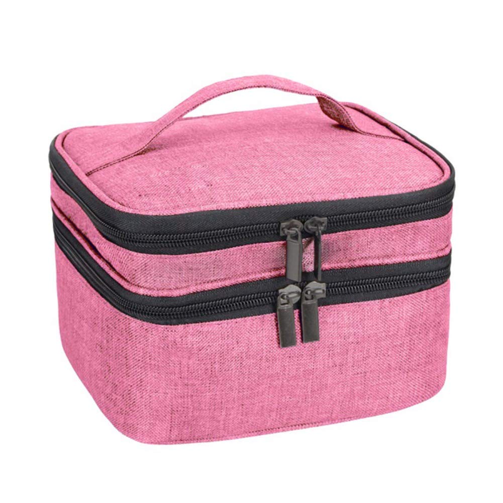 Ochine Double Layer Nail Polish Organizer Case - Holds 30 Bottles (0.5 Fl.Oz) Portable Manicure Storage Bag for Travel & Home Organization | Perfect for Nail Technicians, Salons & DIY Enthusiasts (Ships from USA)