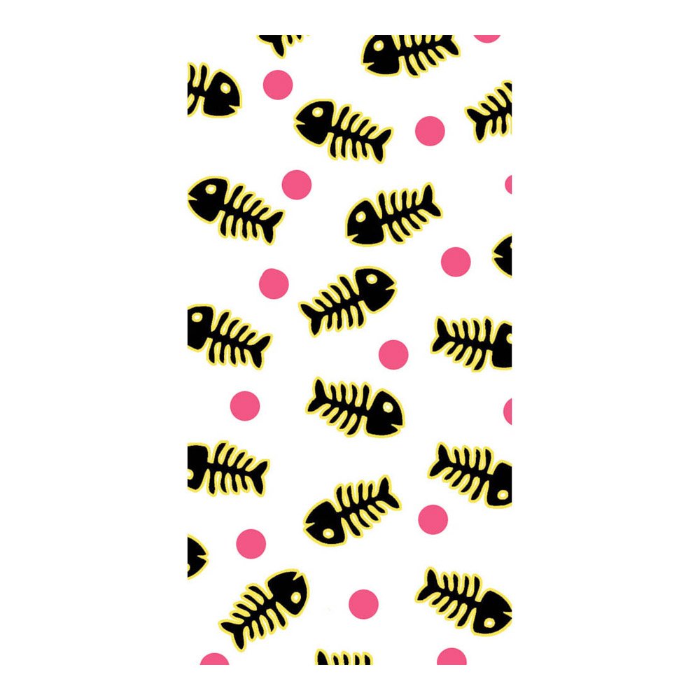Fish Skeleton Bone Pattern Pink Dot Design Party Napkins - Halloween, Gothic, or Themed Dinner Party Decorations