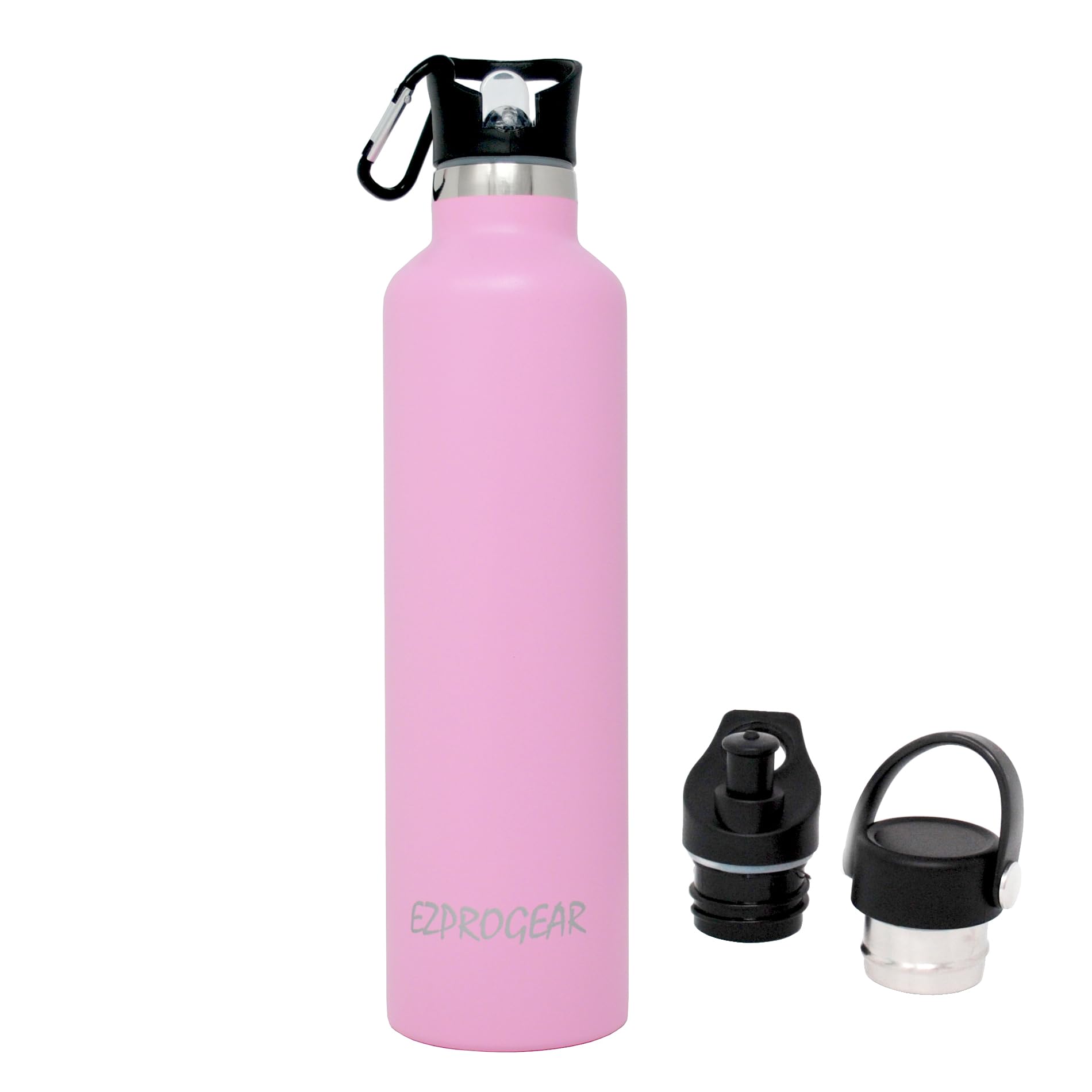 Ezprogear 34 oz Stainless Steel Water Bottle - Double Wall Vacuum Insulated, Leak Proof, BPA Free - Hot & Cold Beverage Thermos for Gym, Hiking, Office & Travel (Pink)