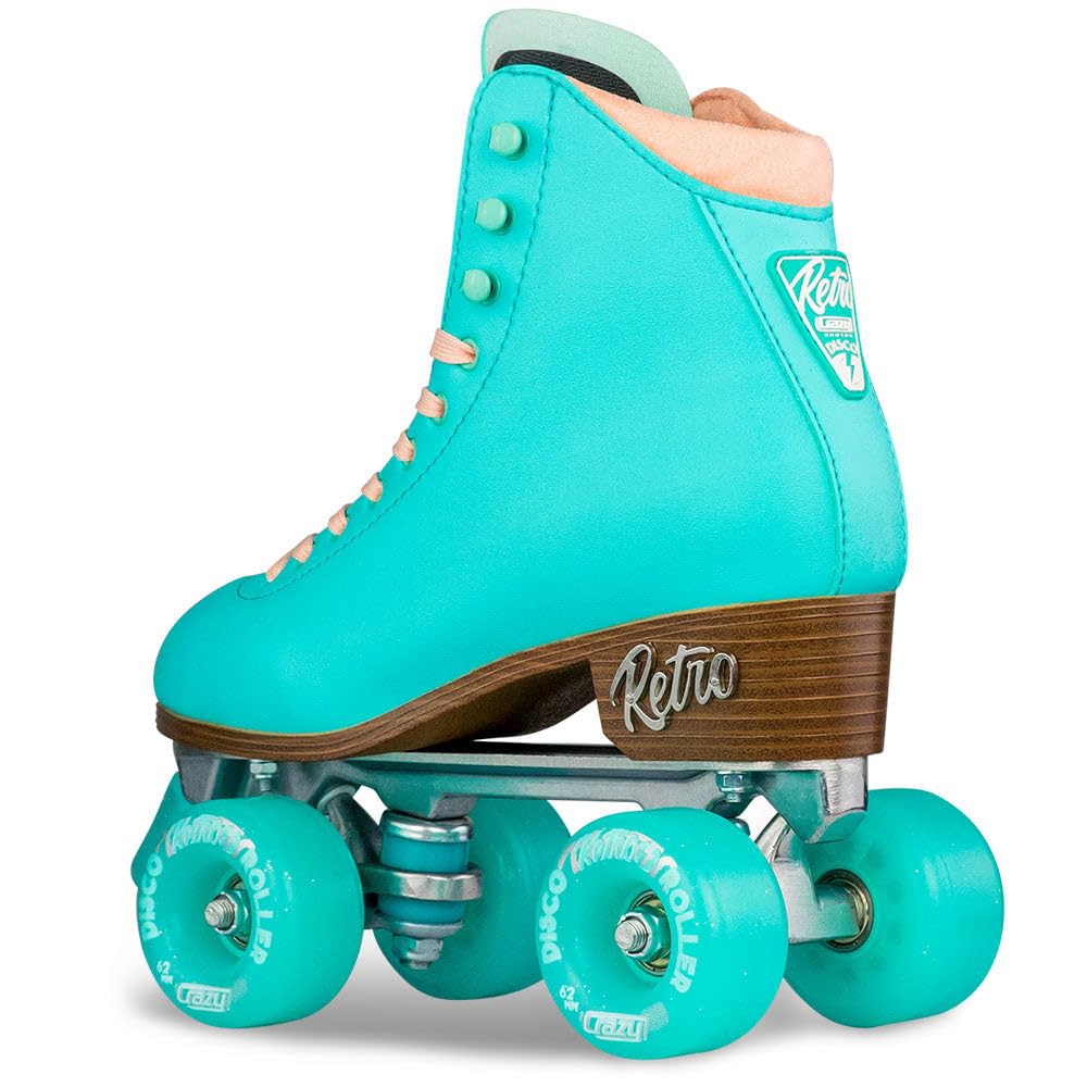 Crazy Skates Retro Roller Skates - Adjustable & Fixed Size Classic Quad Skates for Men, Women & Kids | Perfect for Rink Skating, Outdoor Roller Disco & 80s Themed Parties