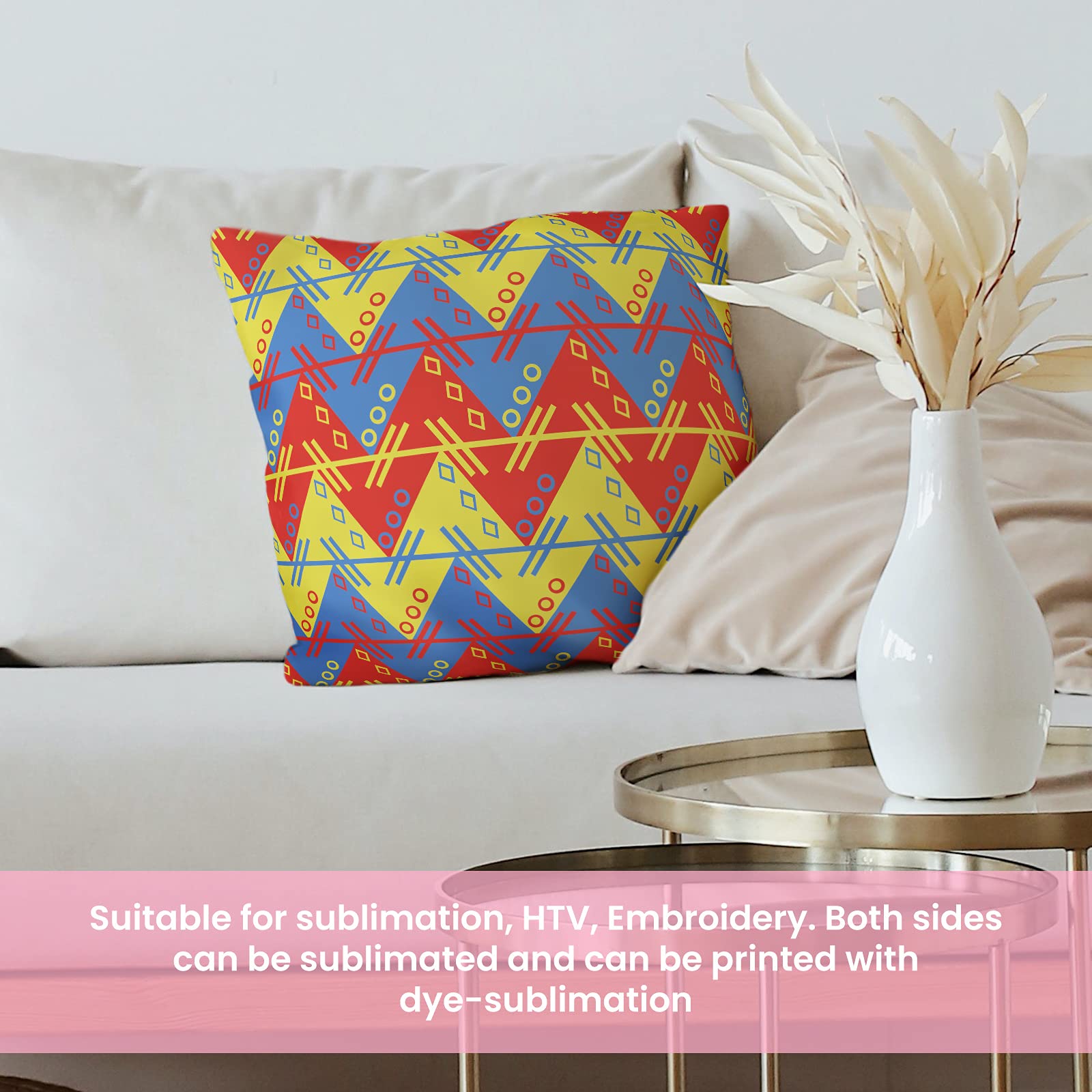 6 Pack White Sublimation Pillow Cases - 18x18 Inch Heat Transfer Polyester Covers with Concealed Zipper for DIY Printing | Perfect for Home Decor, Gifts & Custom Photo Pillows
