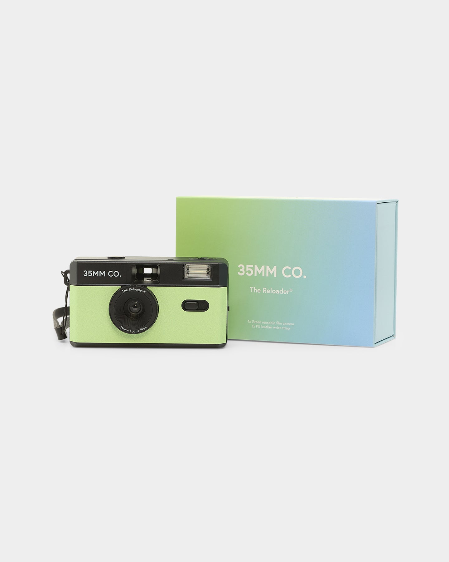 35mm Reusable Film Camera - The Reloader (Green) | Vintage Style Analog Photography for Travel, Parties & Everyday Use
