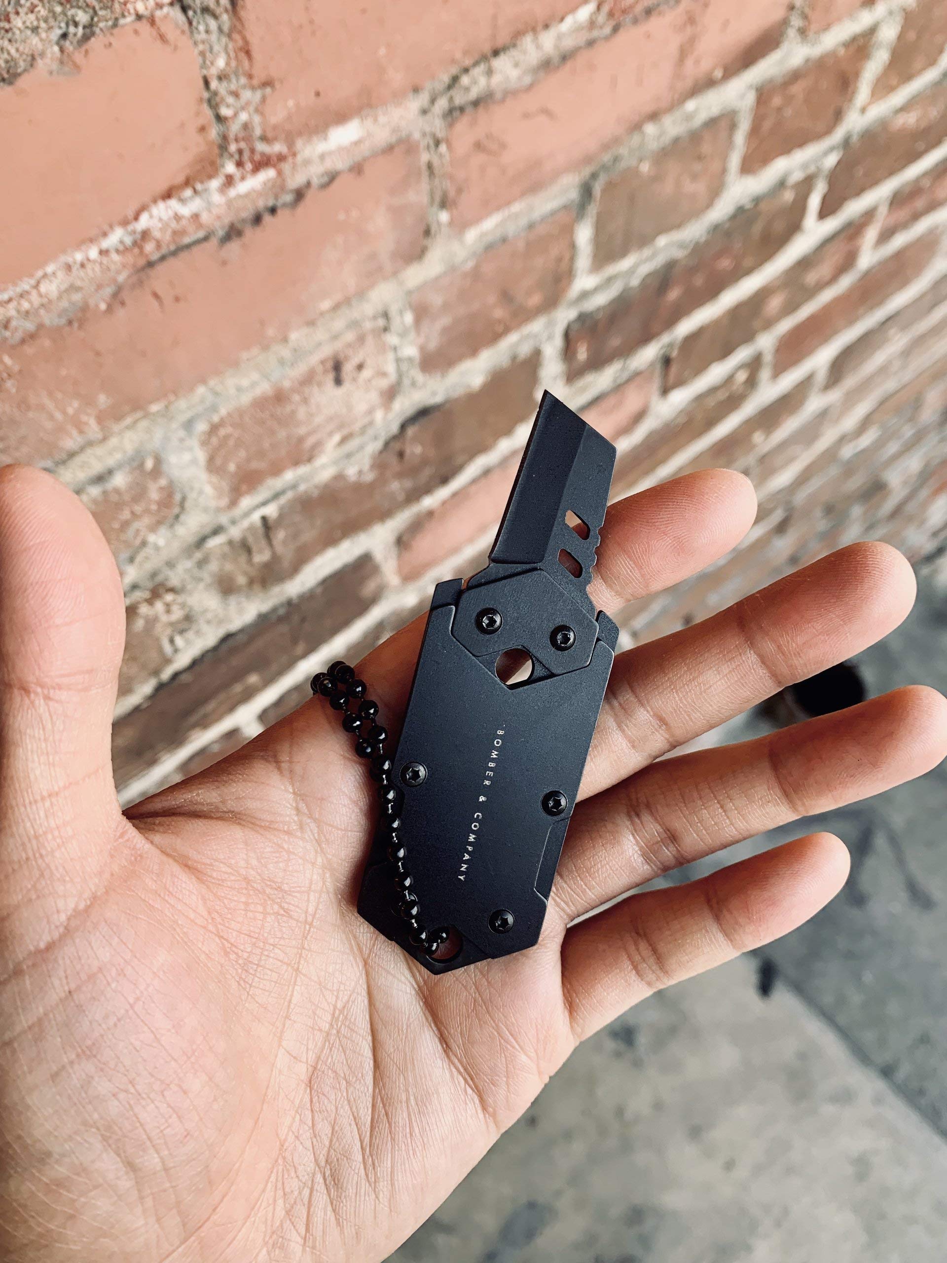 ZCYINGQ B-2 Military Dog Tag Knife - Stainless Steel Survival Knife with Neck Chain - Perfect for Outdoor Camping, Hiking, and Emergency Preparedness