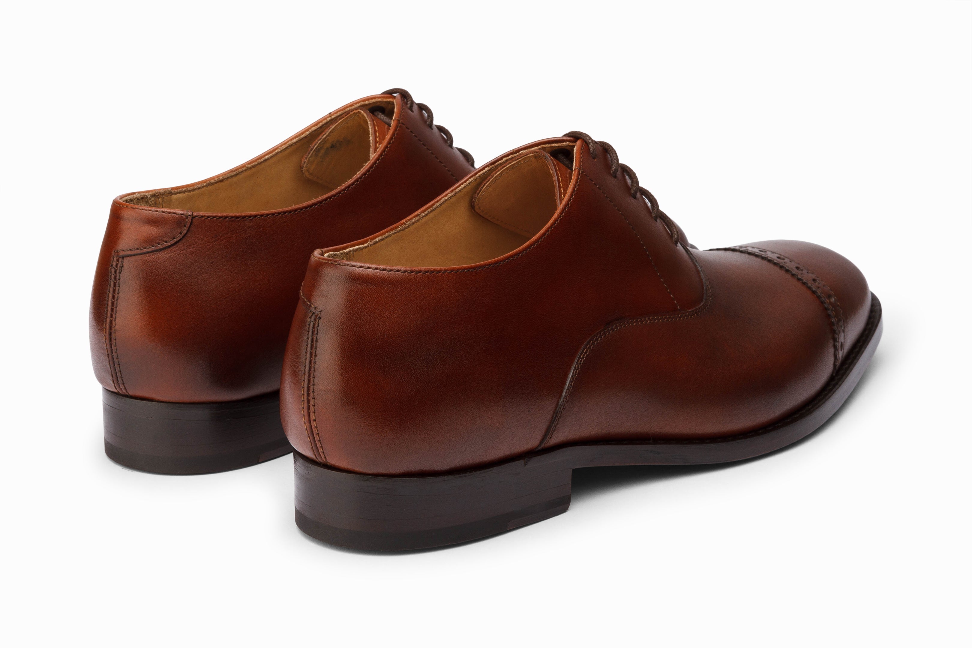 Stylish Brown Quarter Brogue Oxford Shoes for Men - Perfect for Business, Formal Events & Office Wear