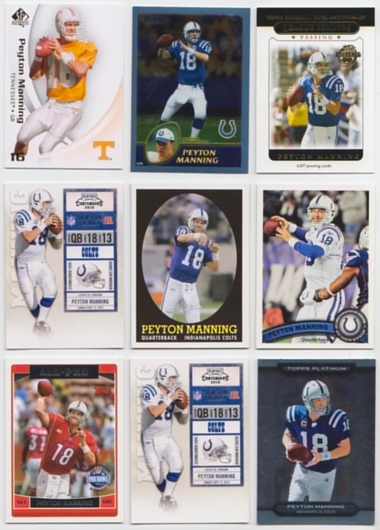 40 Authentic Peyton Manning Rare & Vintage NFL Football Trading Cards Collection - Sports Memorabilia for Collectors & Fans - Display, Gift & Investment - Perfect for Man Cave Decor, Sports Room & Football Fan Presents - Great for Game Day Parties, Collectors Showcases & Fan Appreciation Events - Ideal for Home Office Display, Birthday Gifts & Sports Memorabilia Auctions
