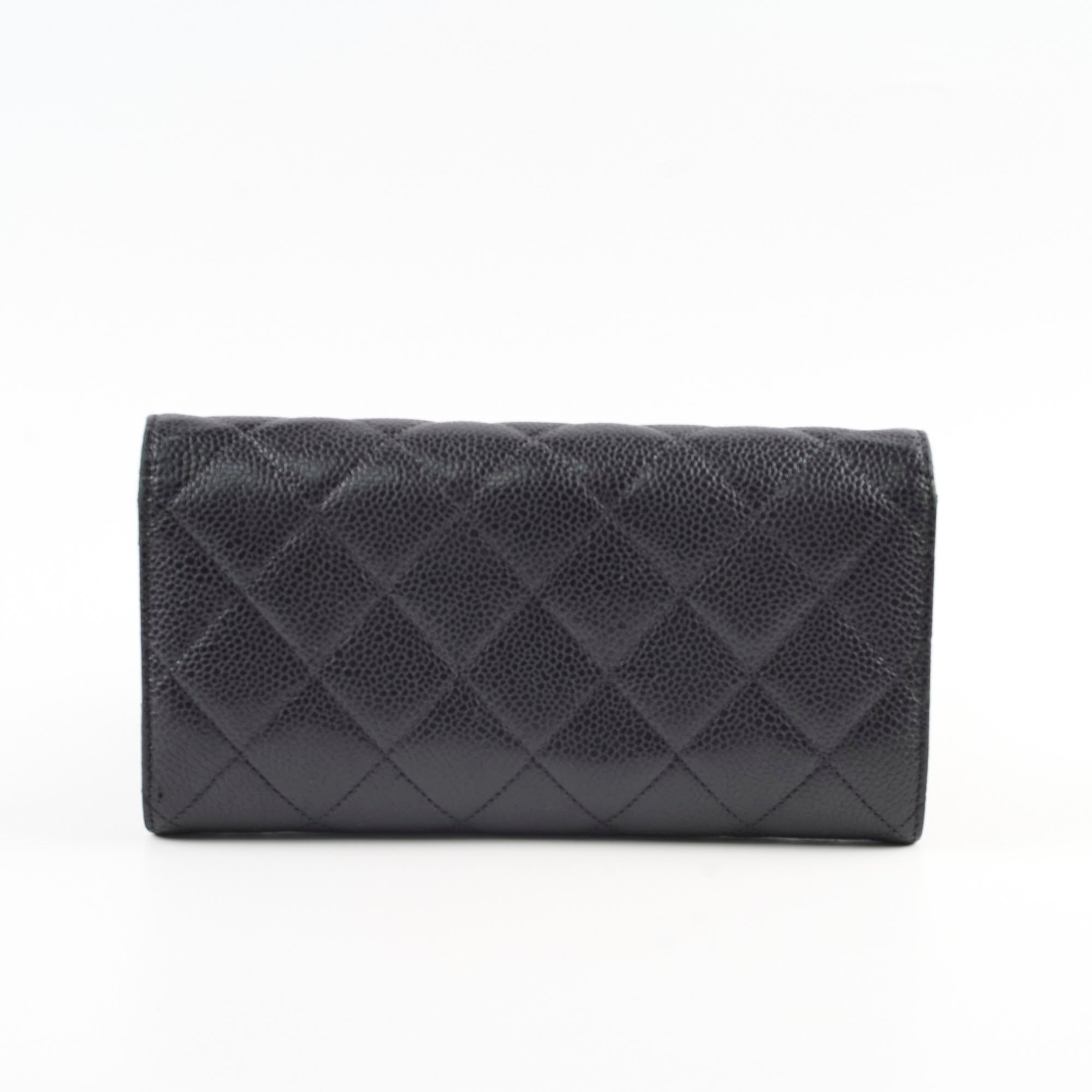 Chanel Caviar Leather Long Wallet in Black - Classic Series 20 | Luxury Women's Wallet for Everyday Use & Special Occasions