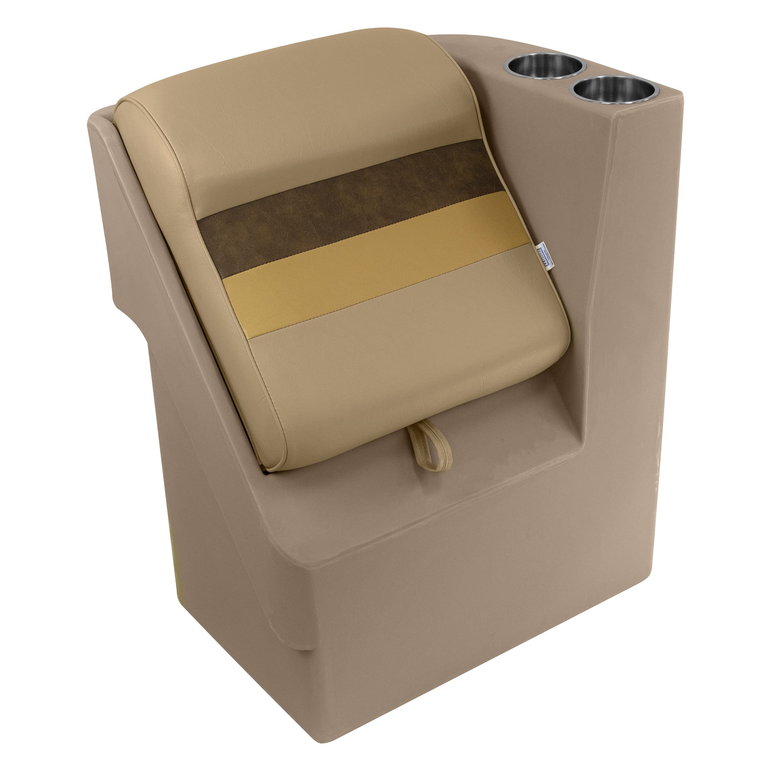 Wise Deluxe Series Pontoon Right Lean Back Recliner - Premium Outdoor Lounge Chair for Boating, Poolside Relaxation & Patio Comfort