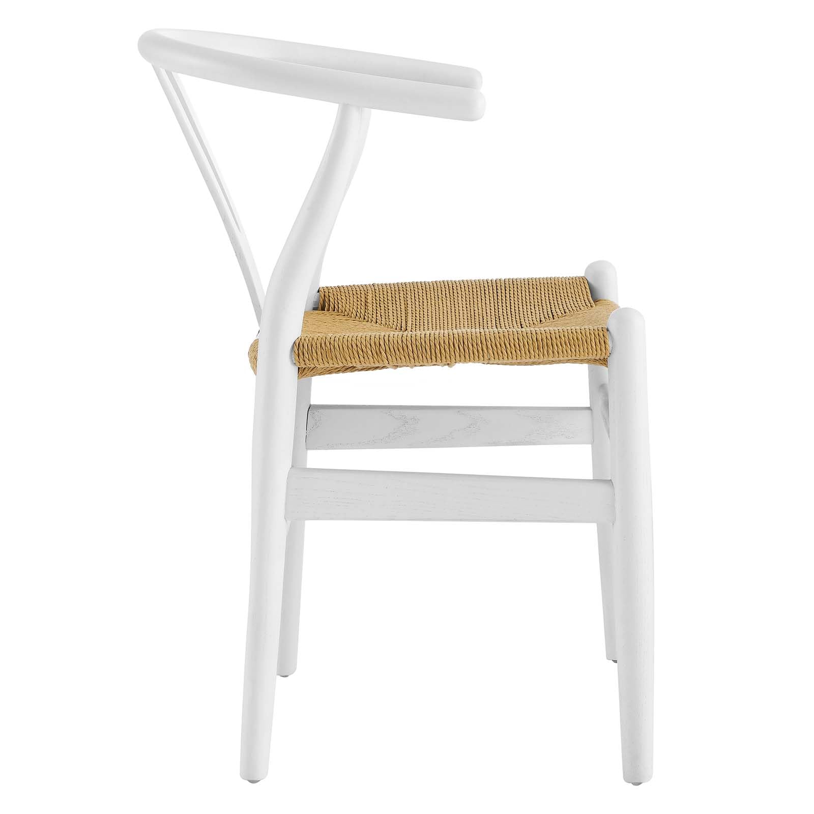 Modway Amish Mid-Century Modern Wooden Kitchen & Dining Chair - White - Perfect for Farmhouse, Vintage & Contemporary Dining Rooms