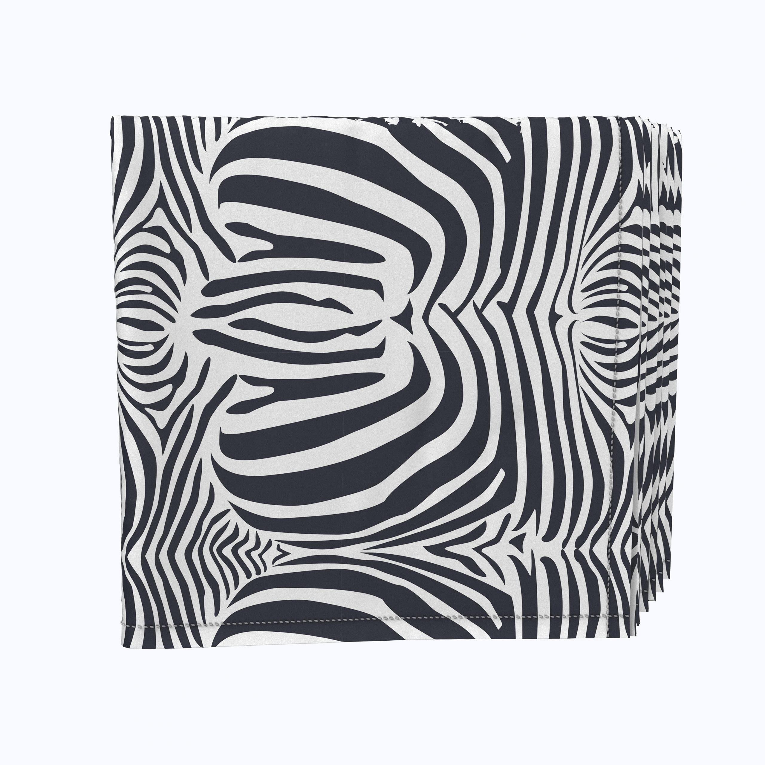 Premium 12-Piece Zebra Print Napkin Set - 18x18 Inches, 100% Polyester Fabric - Perfect for Dinner Parties, Weddings & Home Decor