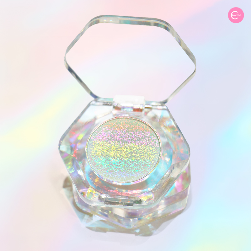 SHEENEFFECT Rainbow Chameleon Highlighter & Eyeshadow Palette - Multicolor Shimmer Makeup for Face & Eyes - Perfect for Parties, Festivals & Night Out Glam Looks