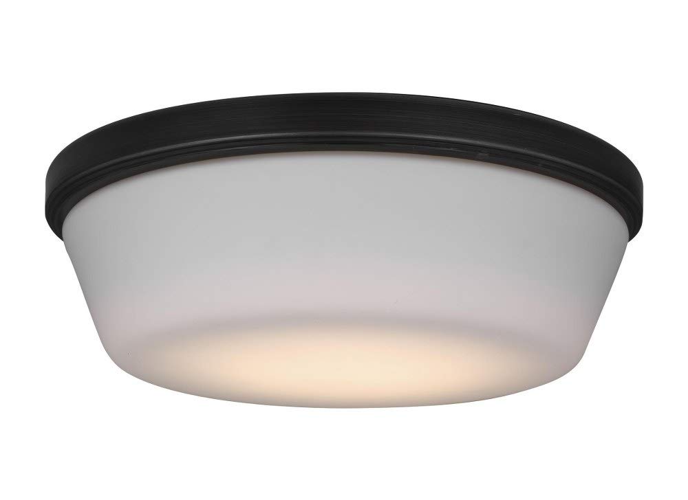 11.25 Inch Duck Ground LED Light Kit - 18W Oil Rubbed Bronze Finish with Frosted White Acrylic Glass - Modern Ceiling Light Fixture for Bedroom, Living Room, Kitchen - Bailey Street Home 96-BEL-3395038