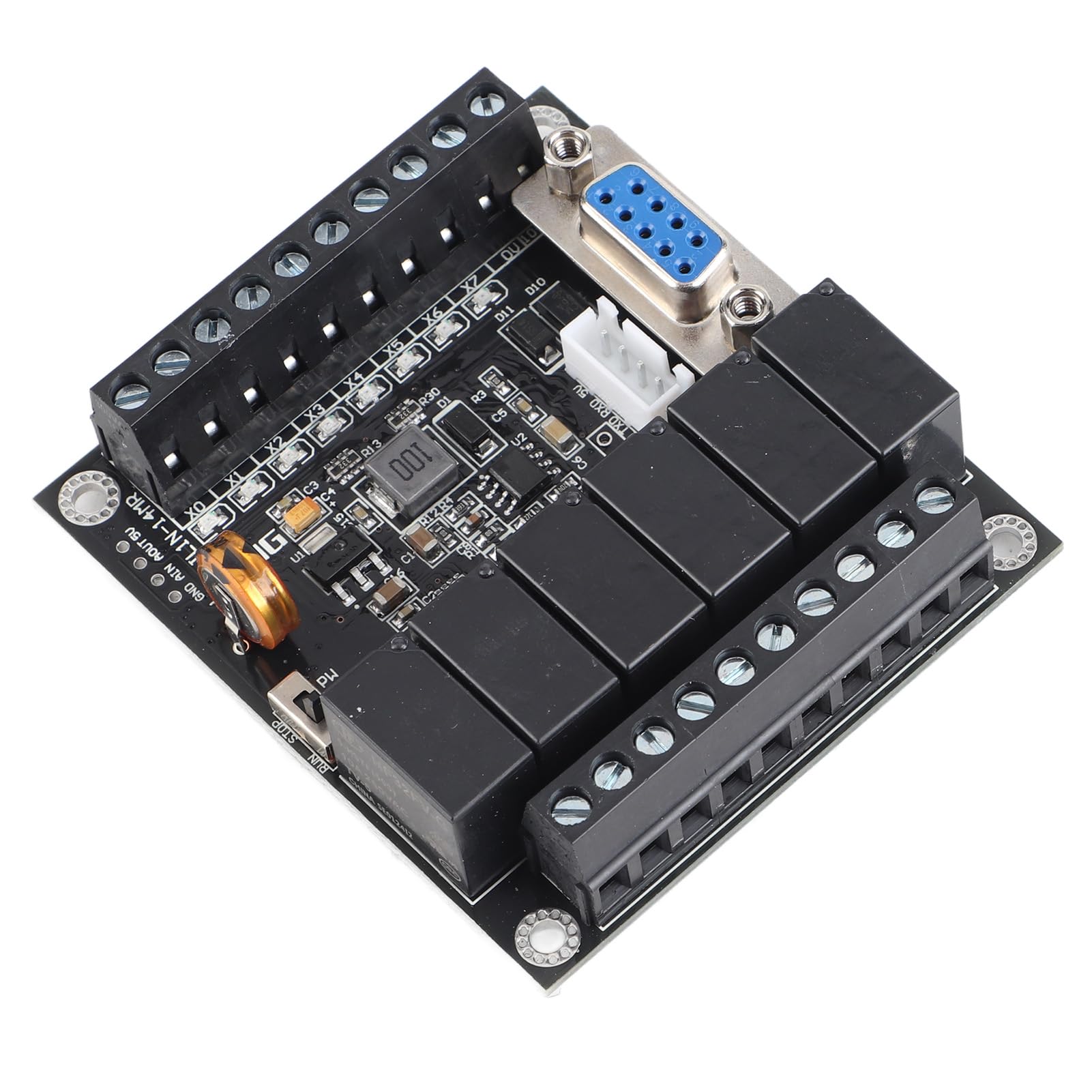 FX1N-14MR DC24V PLC Controller Kit - Programmable Logic Controller with Relay Output for Industrial Automation | Perfect for Factory Equipment, CNC Machines & Smart Home Control Systems