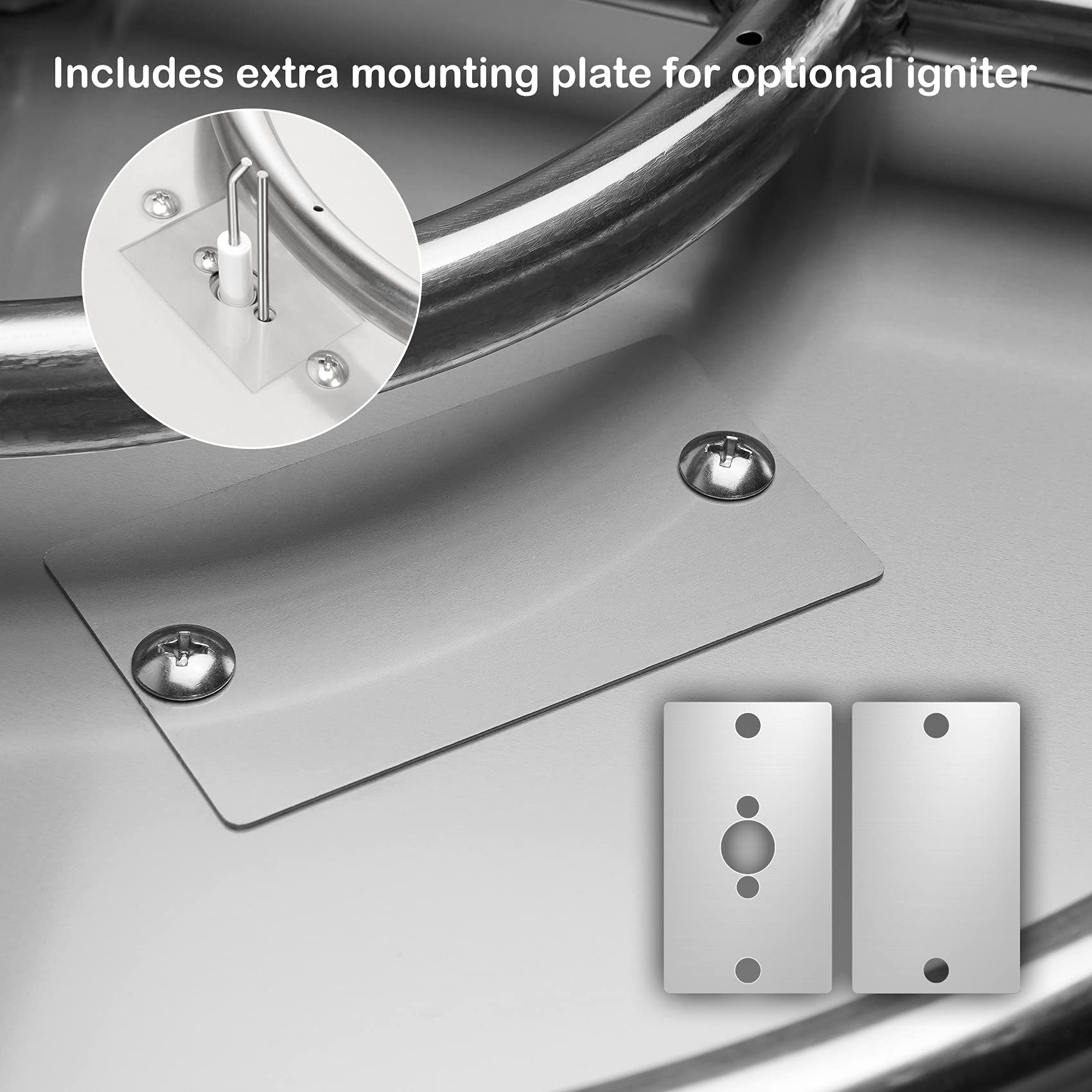 Stanbroil 31 Inch Round Fire Pit Pan Burner - 304 Stainless Steel Drop-in Insert for Propane & Natural Gas - 296,000 BTU Max - Perfect for DIY Fire Pit Tables, Outdoor Patios, Backyards & Camping
