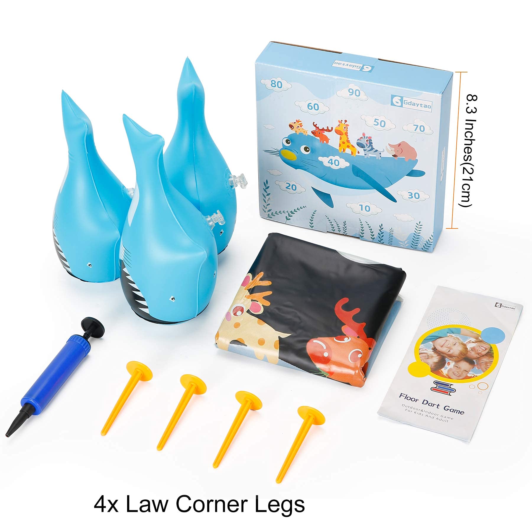 Outdoor Games for Kids and Family - Giant Lawn Dart Set with 3 Tumbler Darts | Fun Backyard, Camping & Beach Activities | Perfect Gift for Boys, Girls & Teens | Great for Parties, Picnics & Outdoor Play