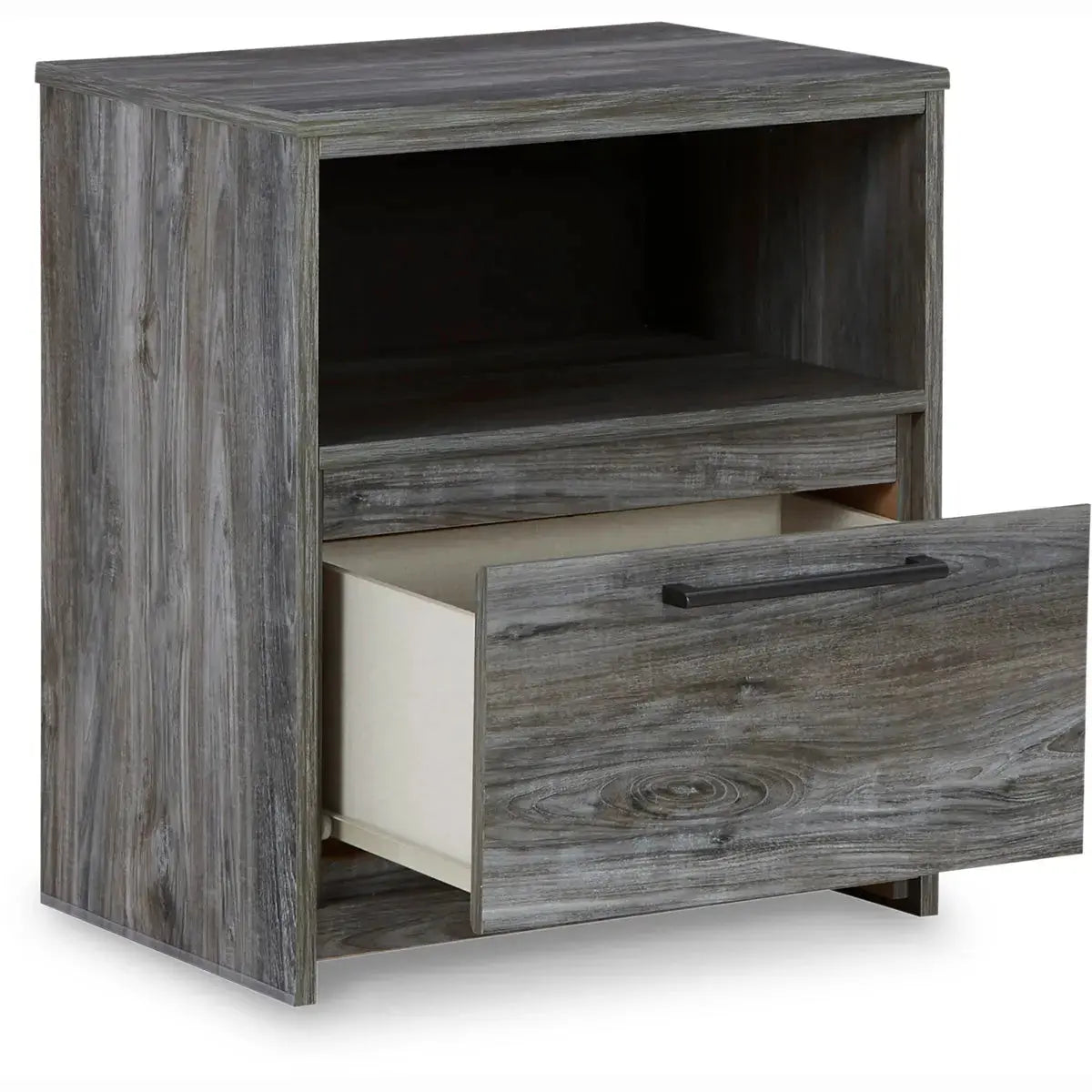 Baystorm Nightstand B221 - Modern Bedside Table with Drawer, Wooden Night Stand for Bedroom, Perfect for Small Spaces & Apartment Living