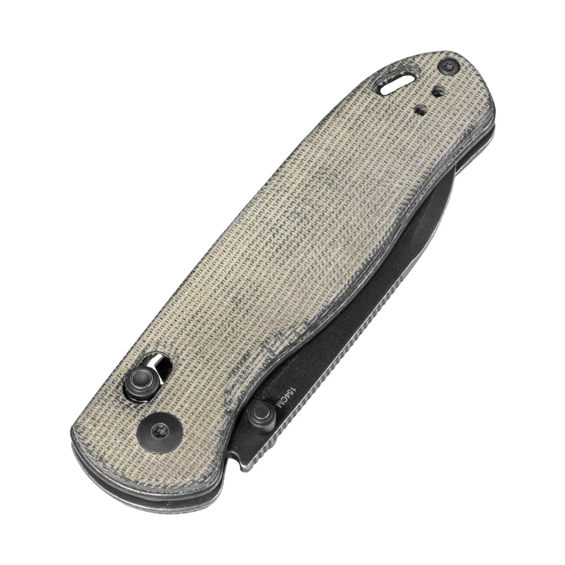 Kizer V3619C4 Vanguard Drop Bear Folding Knife - Black Plain Blade, Green Micarta Handles, Clutch Lock - EDC Pocket Knife for Outdoor Camping, Hiking & Survival
