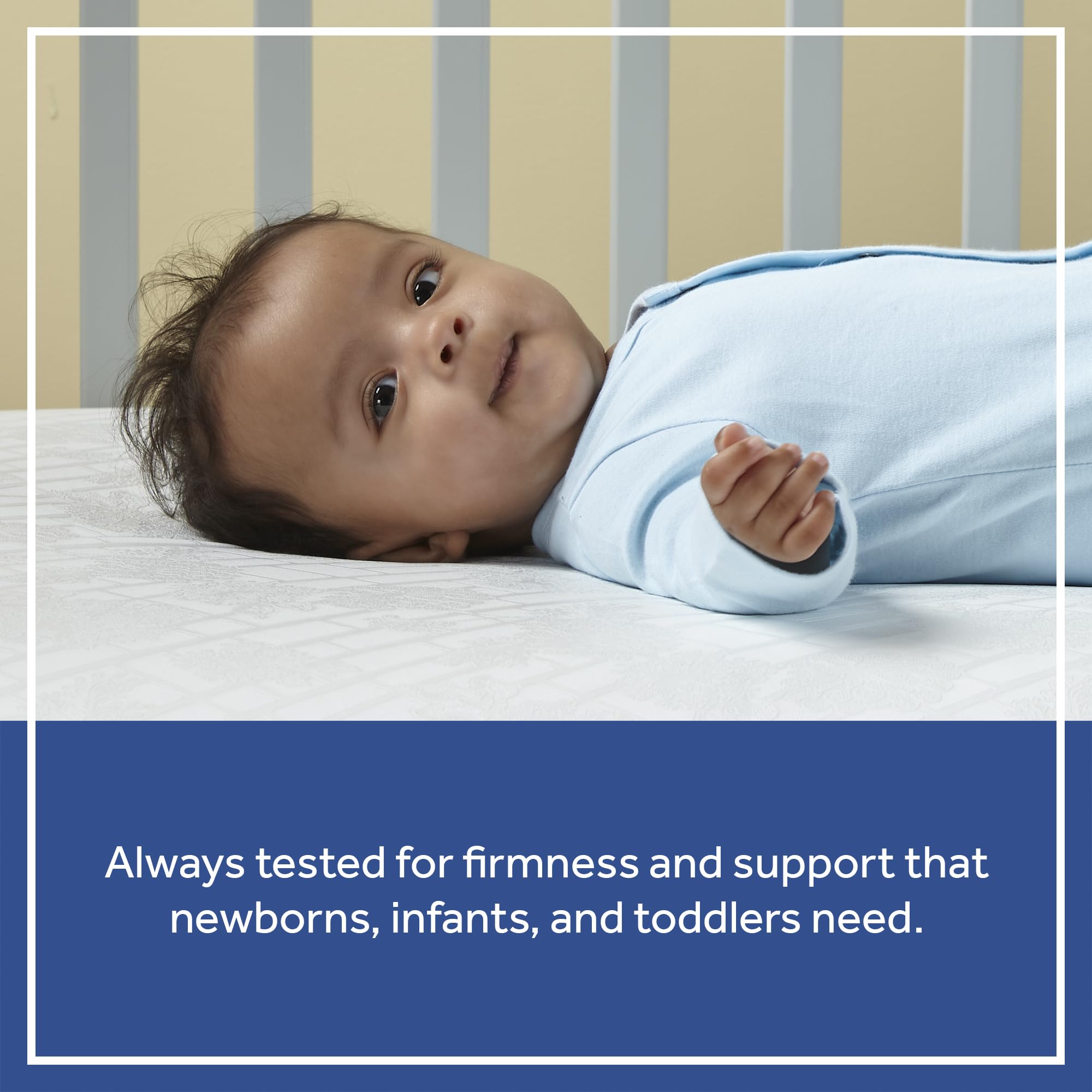 Sealy Baby Posture Perfect 2-Stage Waterproof Crib Mattress with Toddler Bed Fit - Hybrid Memory Foam & 150 Premium Coils - GREENGUARD Gold Certified, Safety Tested - Made in USA (52