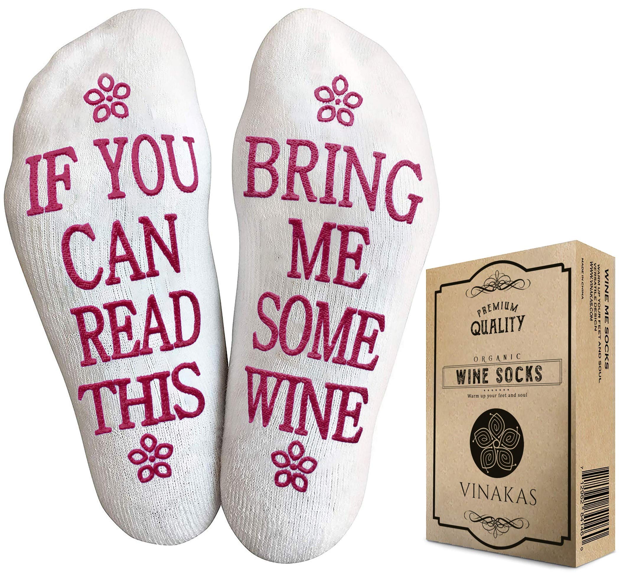 Funny Wine Socks for Women - Cute Wine Lover Gifts & Accessories - Unique Present for Mom, Birthday, Christmas - Cozy Novelty Socks for Wine Enthusiasts, Parties & Relaxing at Home